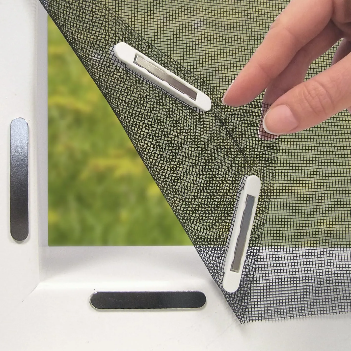 EASYmaxx Fliegengitter für Fenster mit Magic Click | Moskitonetz individuell zuschneidbar für alle Fenster bis 150 x 13…