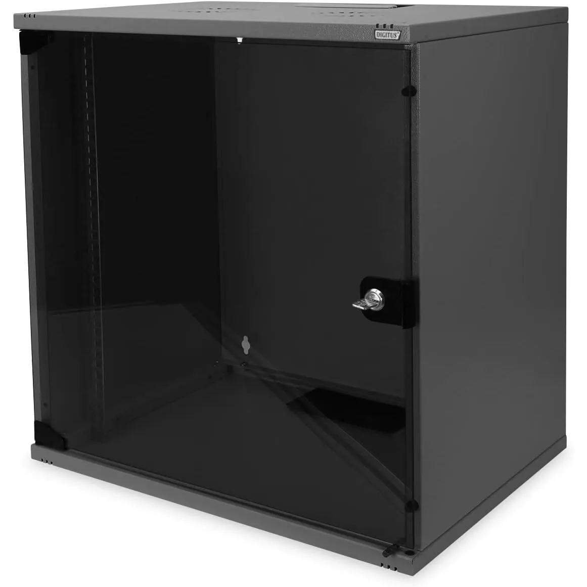 DIGITUS Netzwerkschrank – 19 Zoll 12HE – Unmontiert – SOHO – Schwarz
