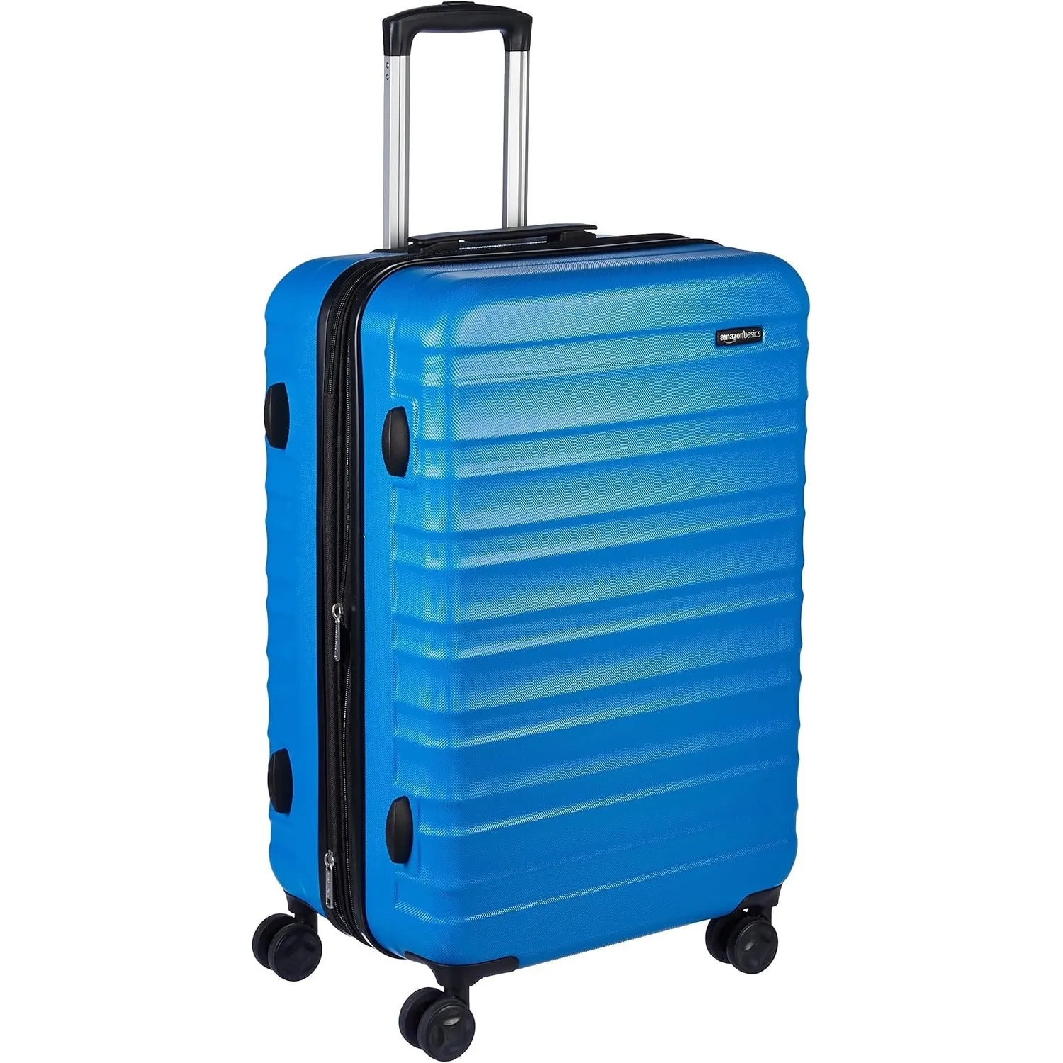 Amazon Basics Hartschalen-Koffer Mittelgroß - Erweiterbares ABS-Reisegepäck mit 4 Doppel-Spinnerrädern - Kratzfest und …