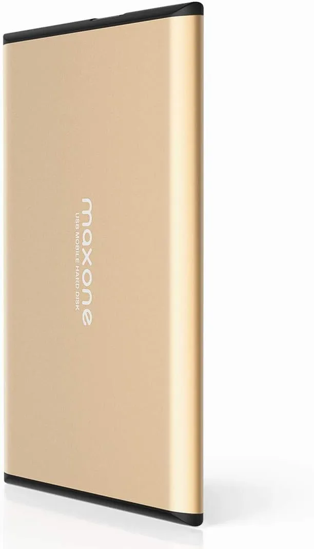 Externe Festplatte 320GB 2,5 Zoll Tragbare USB Festplatten External Hard Drive USB 3.0 Backups HDD für TV, PC, Mac, MacBook, Chromebook, Wii u, Laptop, Desktop, Windows (Gold)
