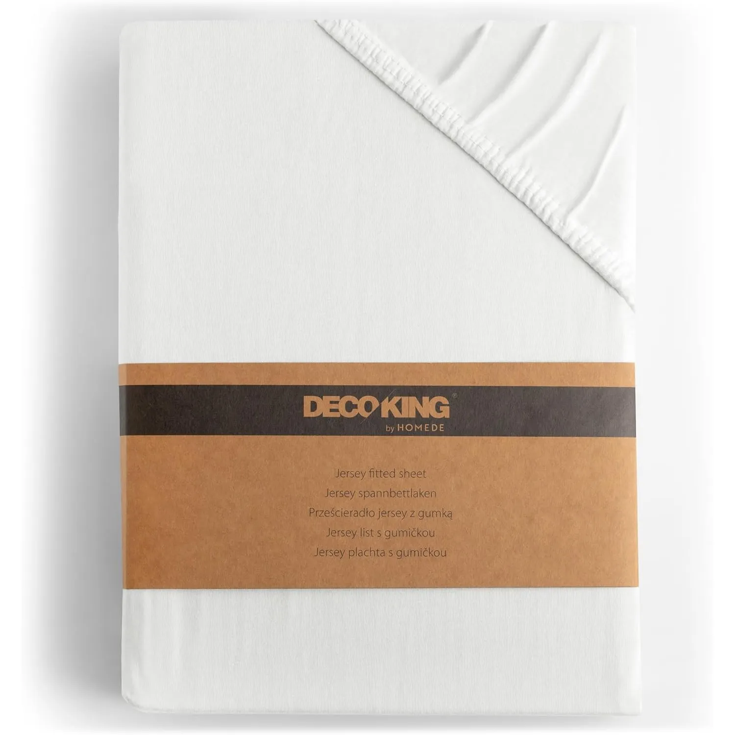 DecoKing Spannbettlaken 200x200 200x220 cm 100% gekämmte Baumwolle Amber | Weiß Spannbetttücher Jersey Boxspringbett 20…