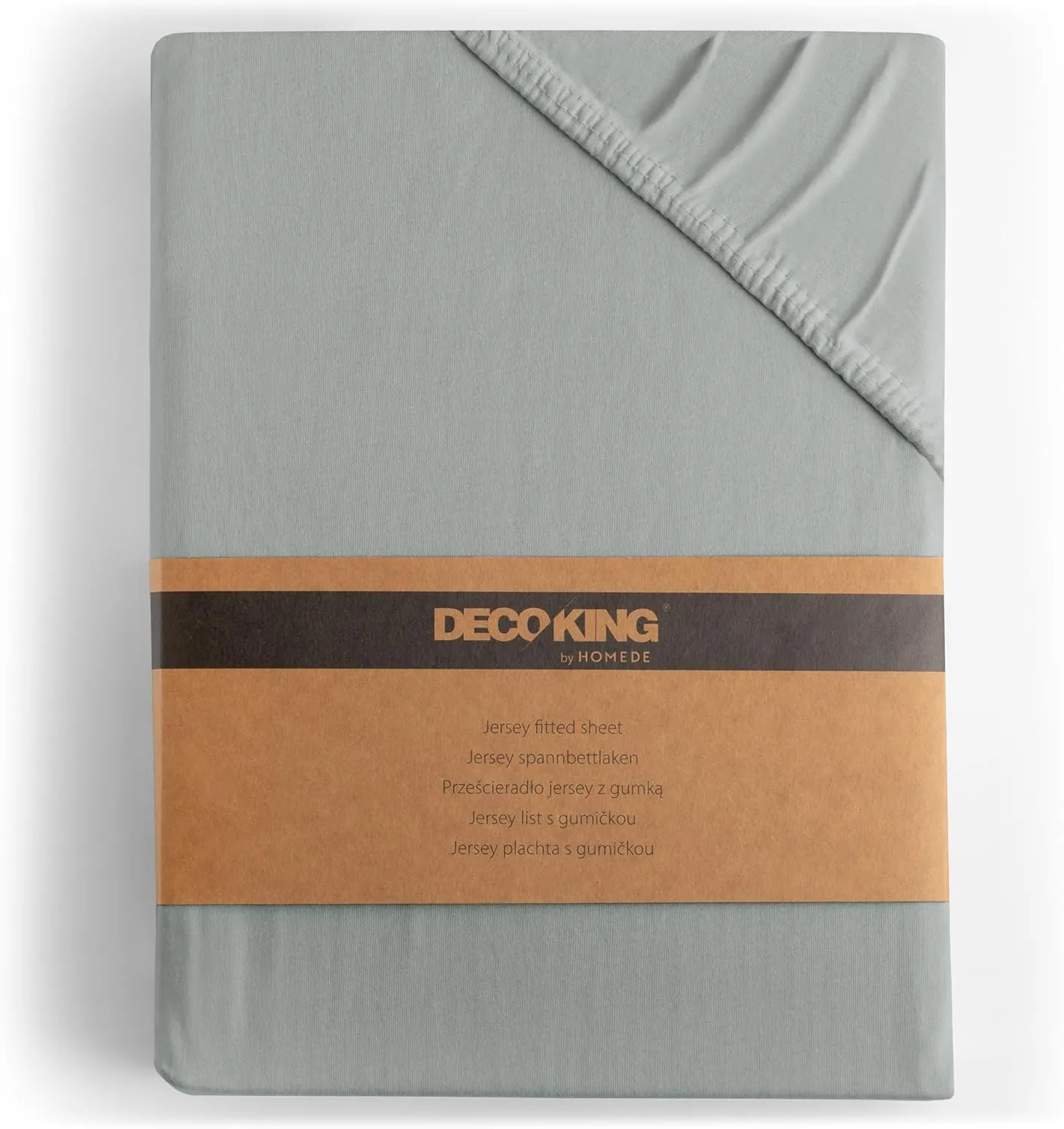 DecoKing Spannbettlaken 200x220 220x240 cm 100% gekämmte Baumwolle Grau Stahl Spannbetttücher Jersey Boxspringbett Ambe…