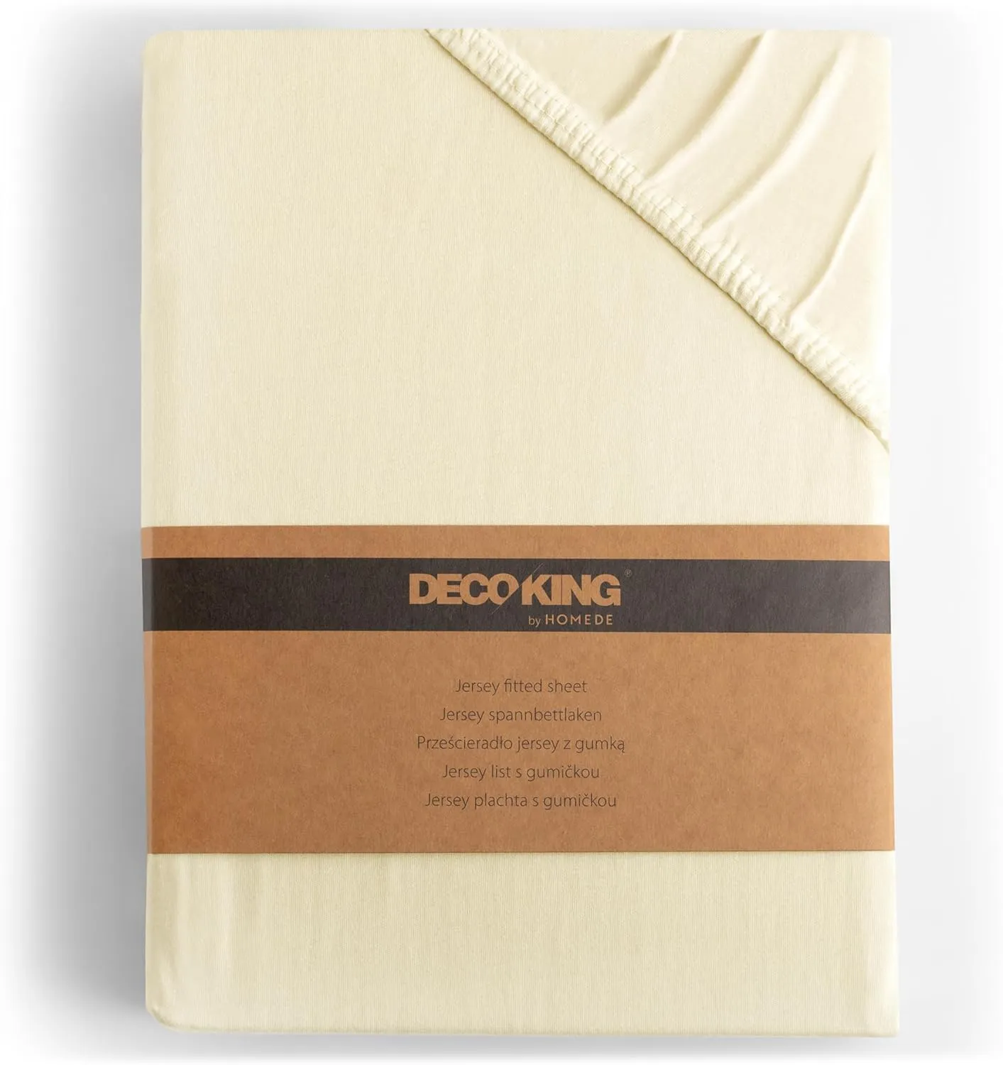 DecoKing Spannbettlaken 200x220 220x240 cm 100% gekämmte Baumwolle Creme Spannbetttücher Jersey Boxspringbett Amber 200…