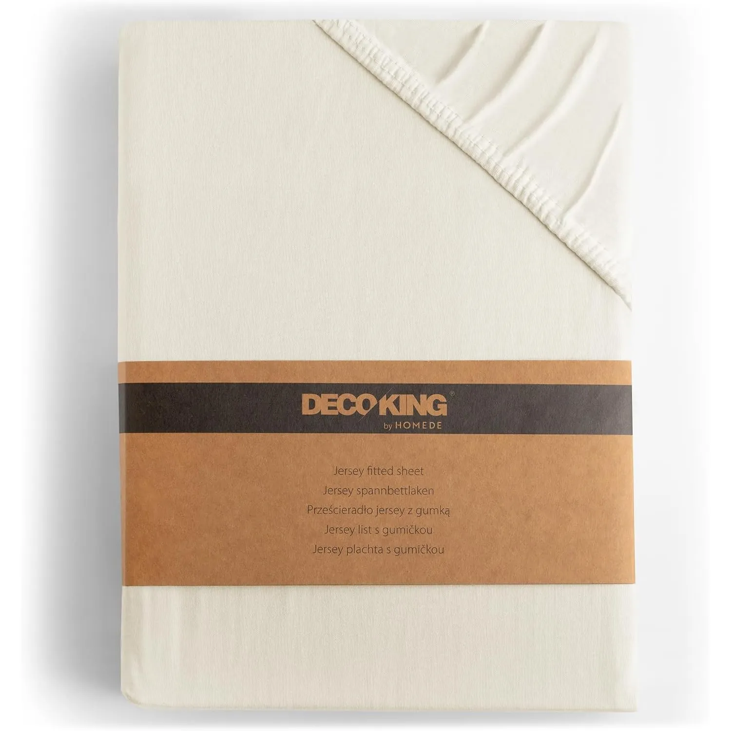 DecoKing Spannbettlaken 200x220 220x240 cm 100% gekämmte Baumwolle Amber | Ecru Spannbetttücher Jersey Boxspringbett 20…