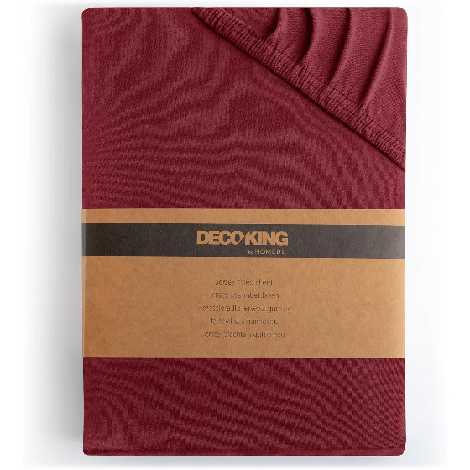 DecoKing Spannbettlaken 120x200 140x200 cm 100% gekämmte Baumwolle Amber | Bordeaux Spannbetttücher Jersey Boxspringbet…