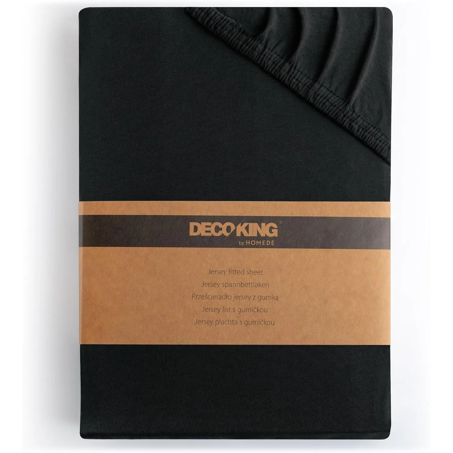 DecoKing Spannbettlaken 200x200 200x220 cm 100% gekämmte Baumwolle Amber | Schwarz Spannbetttücher Jersey Boxspringbett…