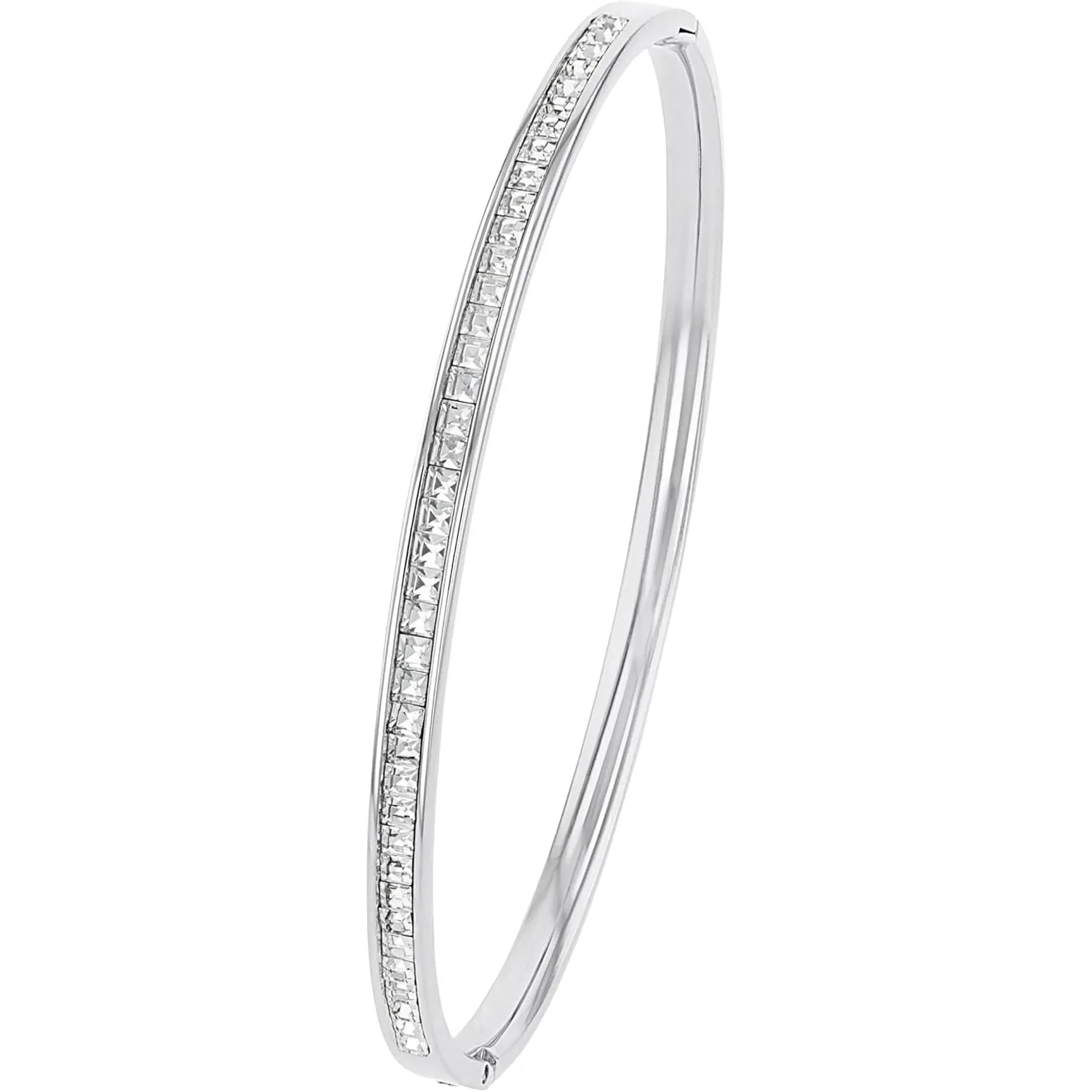 s.Oliver Armreif Edelstahl Damen Armschmuck, mit Kristall, Kommt in Schmuck Geschenk Box