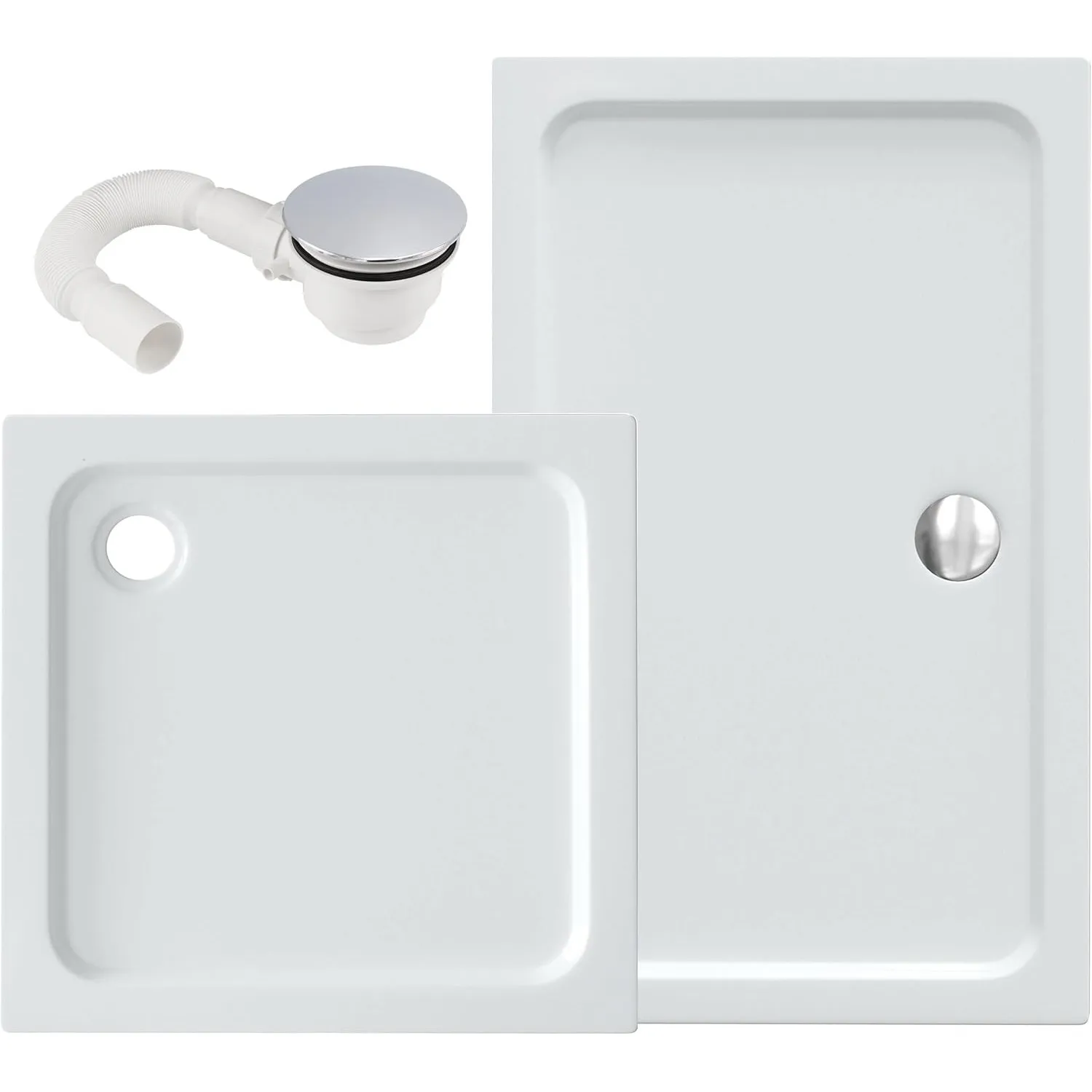 VILSTEIN® Duschwanne Sanitäracryl [100x100cm] - Stilvolle Duschtasse - Duschwanne Komplettset mit Siphon optional - 5cm…