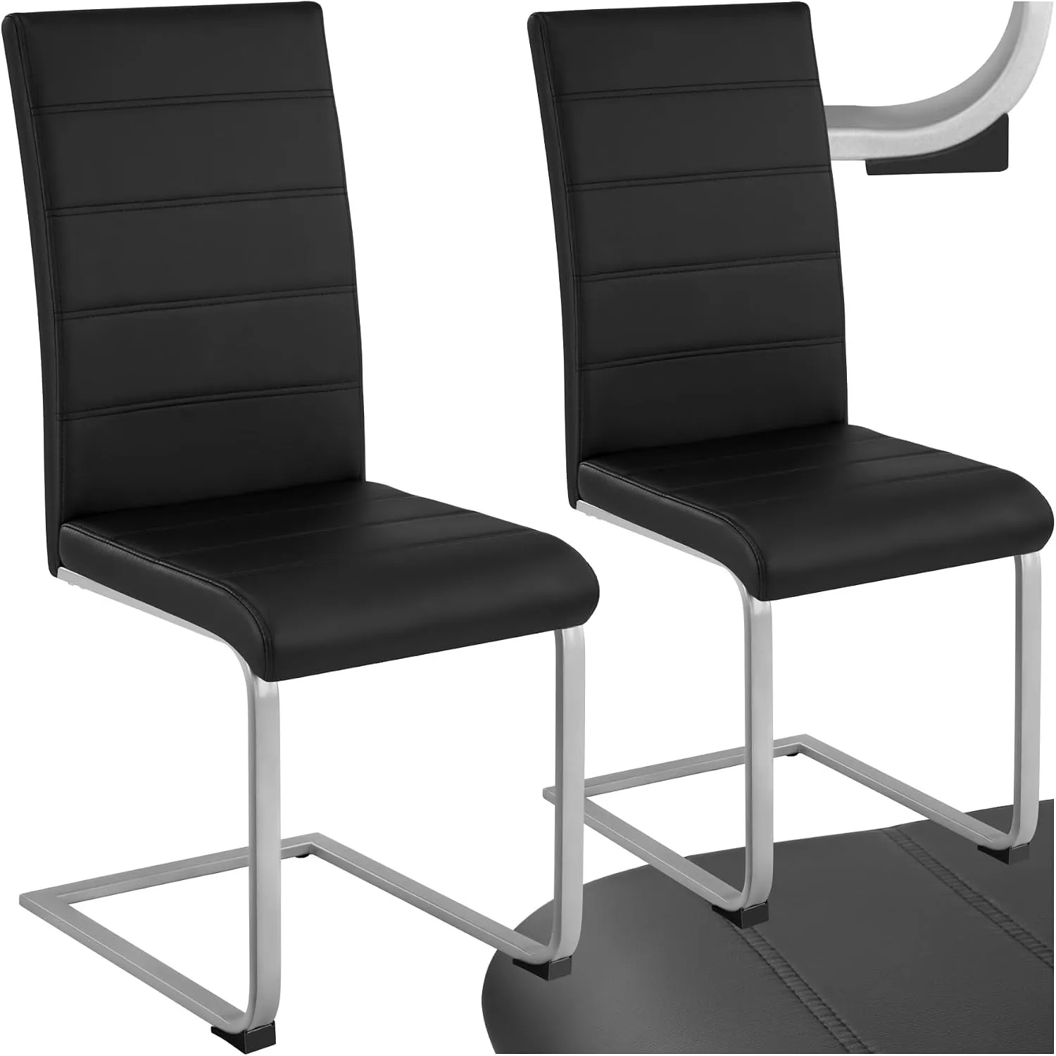 tectake® 2er Set Esszimmerstühle modern, ergonomischer Stuhl für Esszimmer, Besucherstuhl, Möbel für Küche, Esstisch, K…