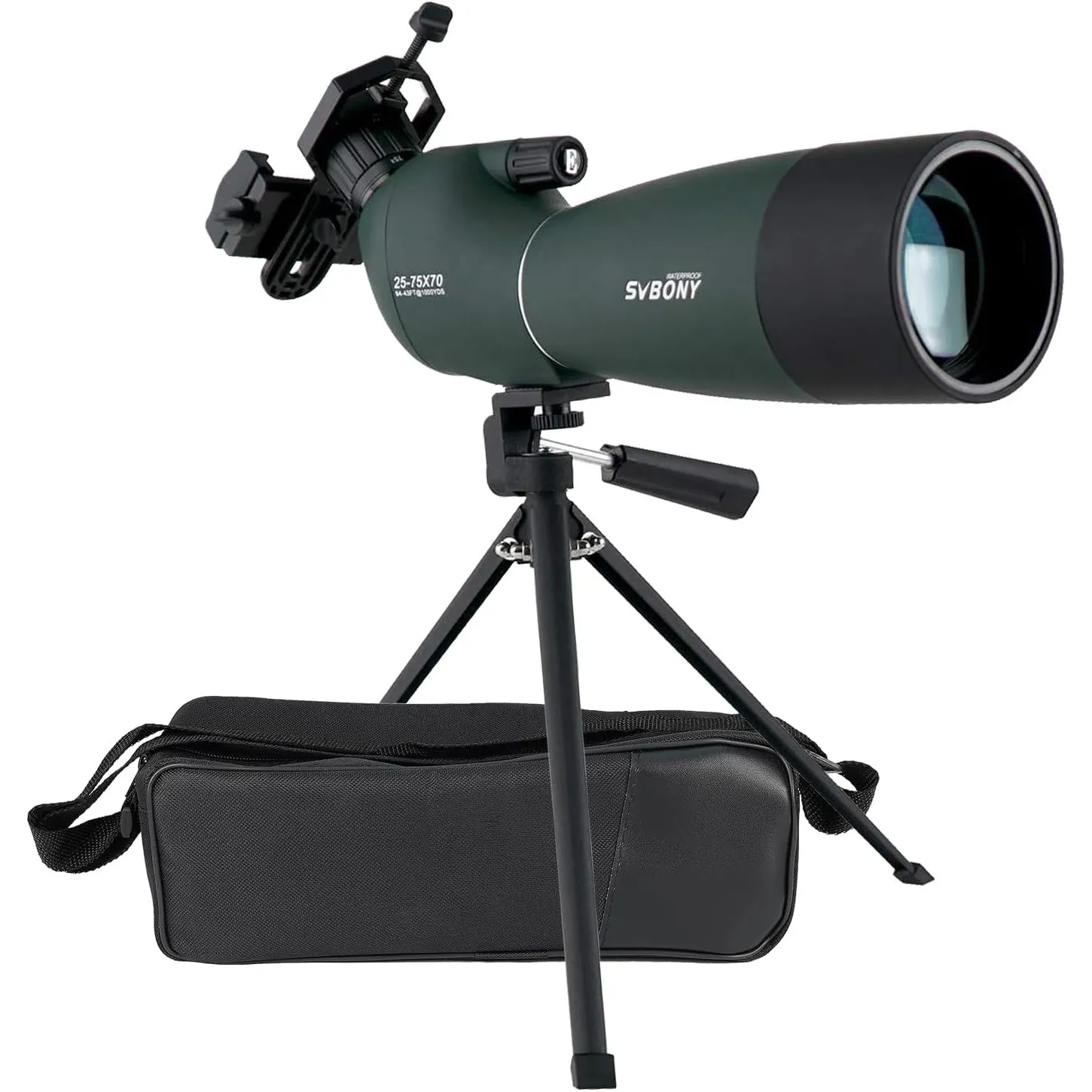 Svbony SV28 HD Spektiv, Sportschützen Vogelbeobachtung 25-75x70 mit Stativ | Spektiv Jagd, für Wildtierbeobachtung, HD …