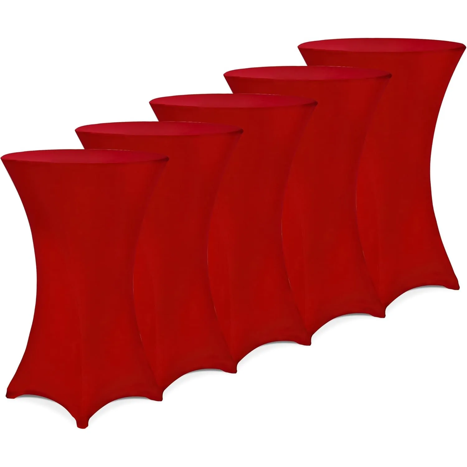DETEX 5X Stehtischhussen 80-85cm Bordeaux Rot
