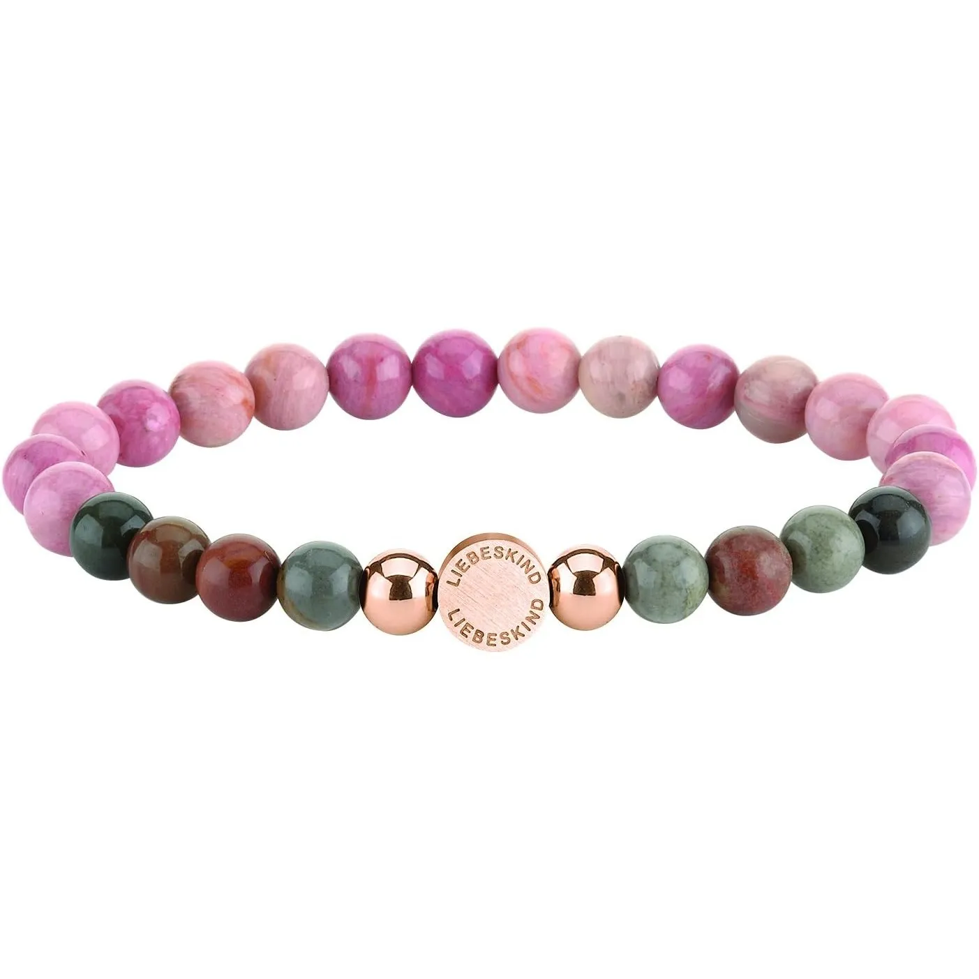 LIEBESKIND BERLIN Damen Beads Armband – Armschmuck aus Edelstahl und Halbedelsteinen - Schmuckstück und Talisman zuglei…