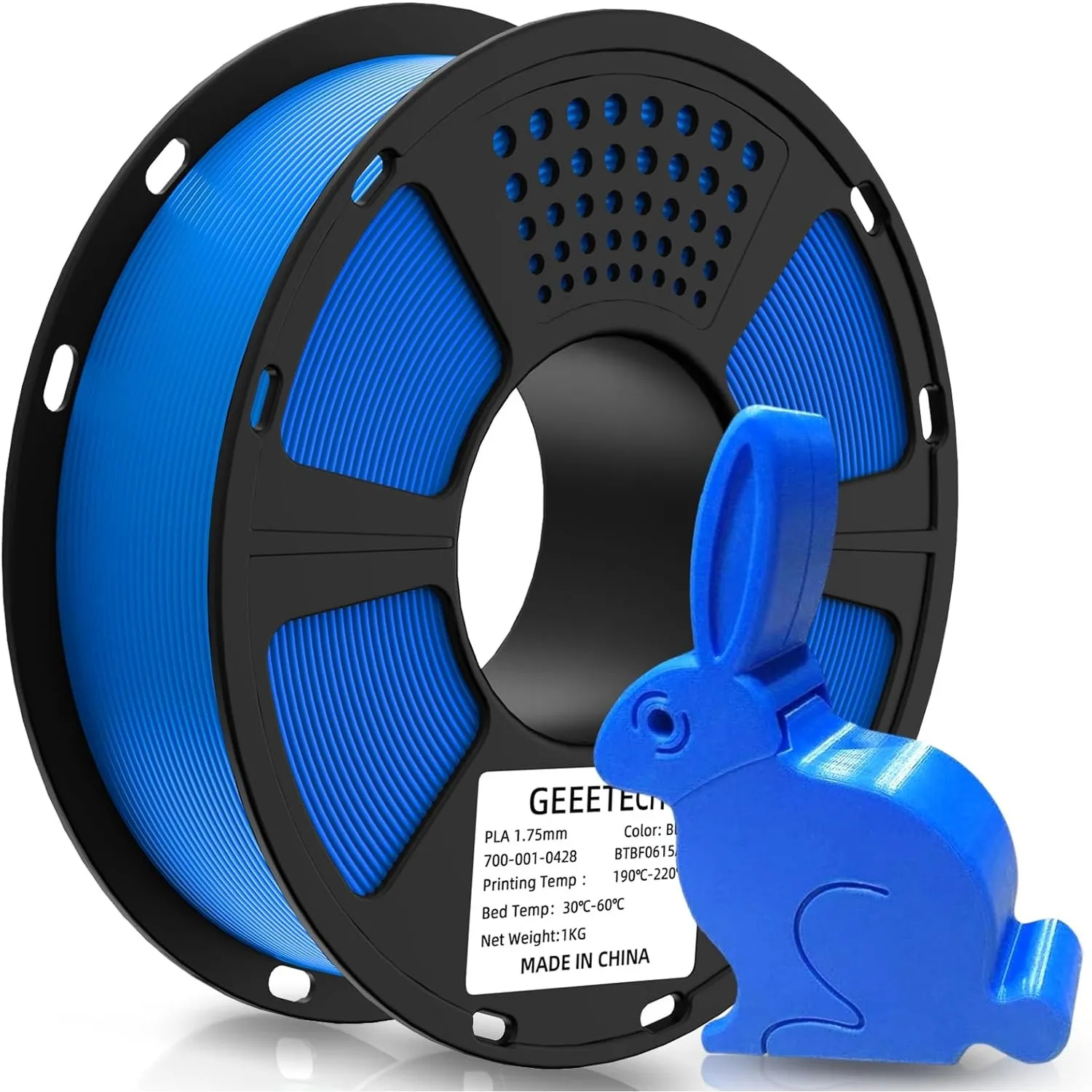 GEEETECH Filament PLA 1.75mm für 3D Drucker 1kg Spool, Royal Blau