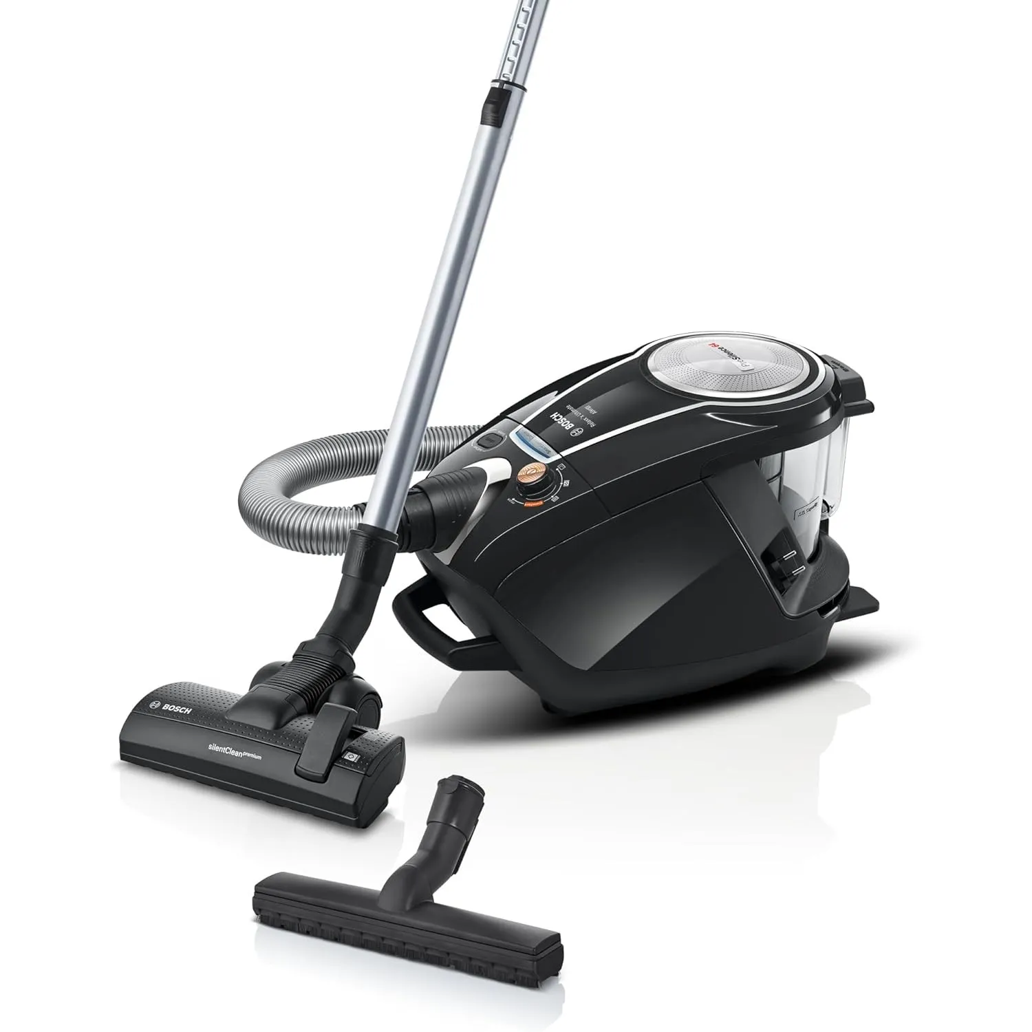 Bosch Staubsauger beutellos ProSilence Serie 8 BGS7MS64, Bodenstaubsauger, leise, Hygiene-Filter, Bodendüse für Parkett…