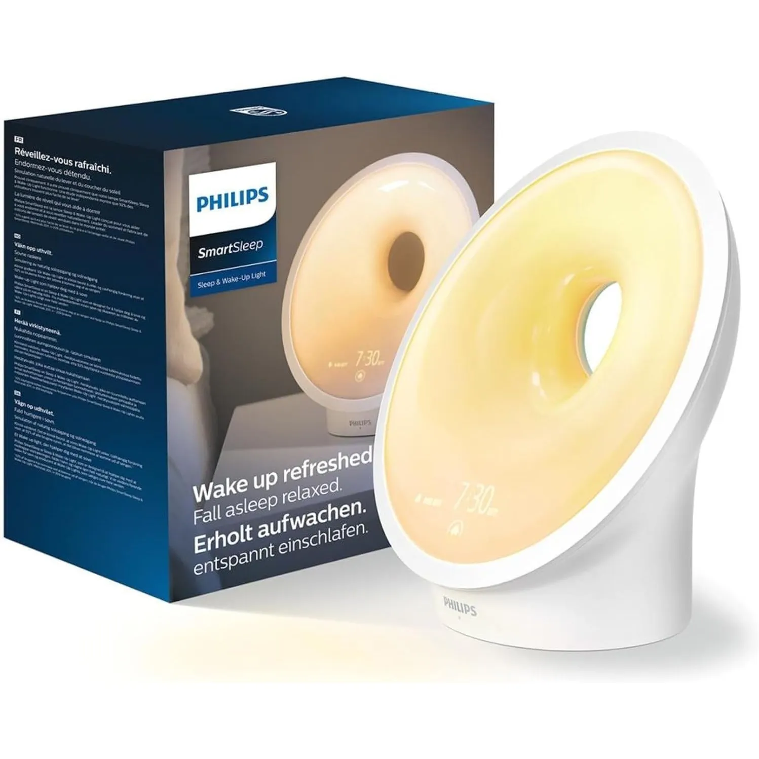 Philips HF3651/01, Wake Up Light, Plastik, Weiß, 12 x 19 x 19 cm [Energieklasse G]