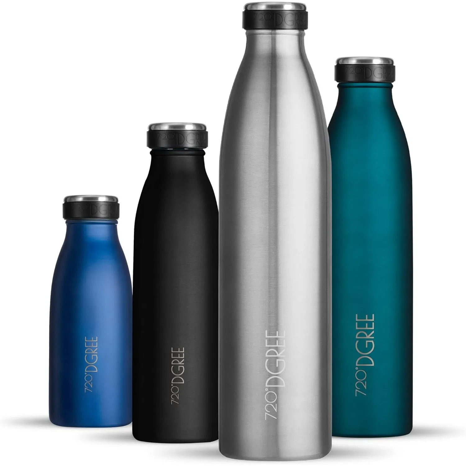 720°DGREE Edelstahl Trinkflasche “milkyBottle” - 1L - BPA-Frei, Auslaufsicher, Kohlensäure geeignet - Thermosflasche fü…