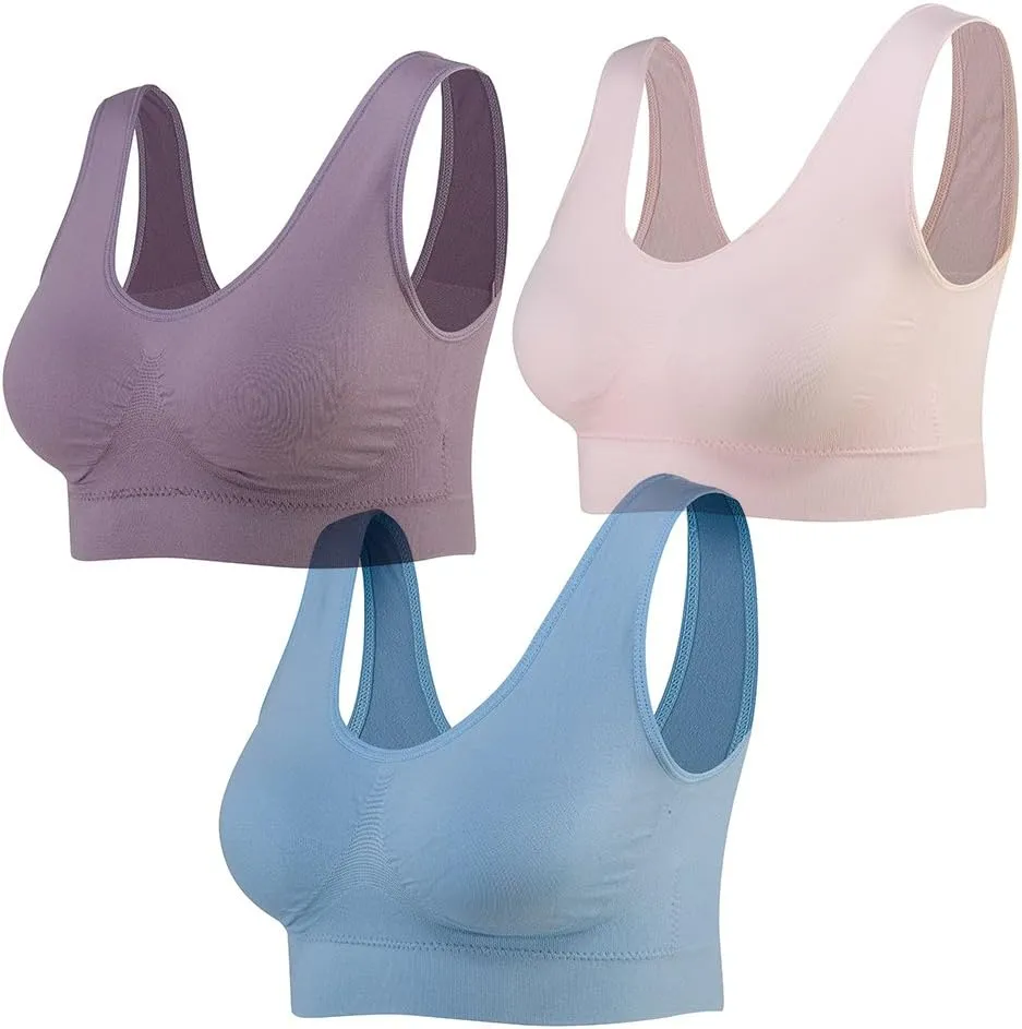 Lemef Damen Seamless Sport BH mit Merfarben Wohlfühl-BH