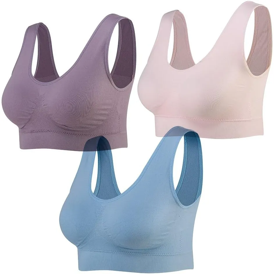 Lemef Damen Seamless Sport BH mit Merfarben Wohlfühl-BH