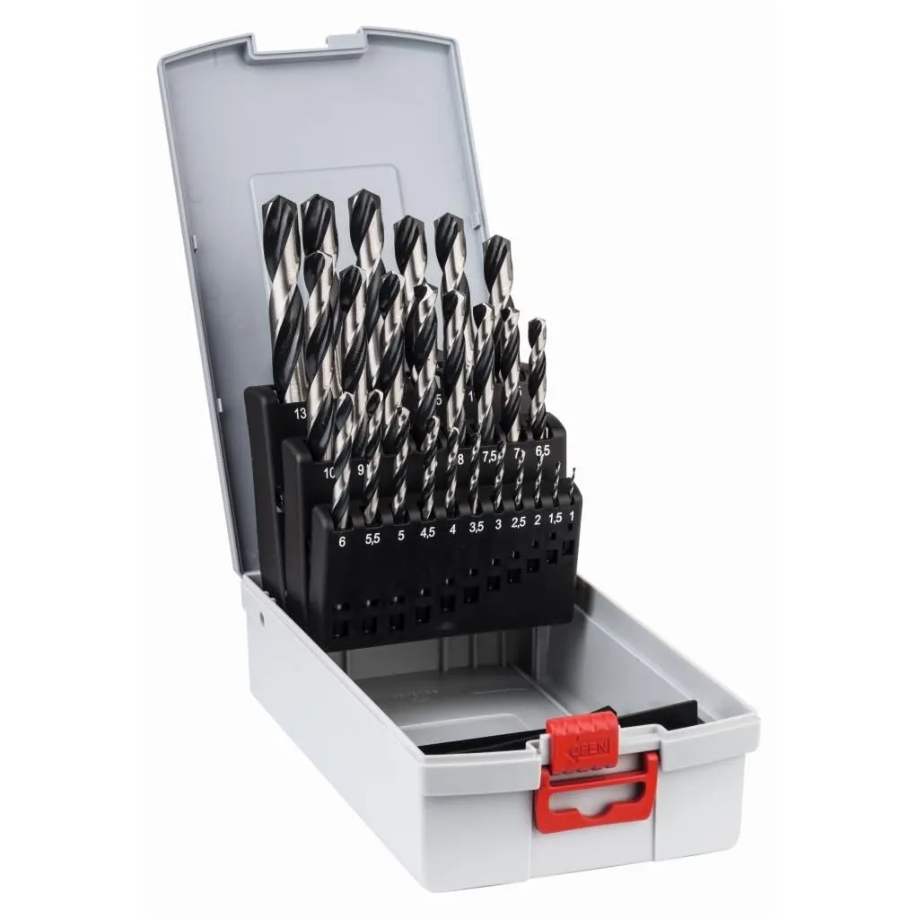 Bosch Professional 25tlg. HSS Spiralbohrer PointTeQ Set (für Metall, ProBox, Zubehör Bohrschrauber)