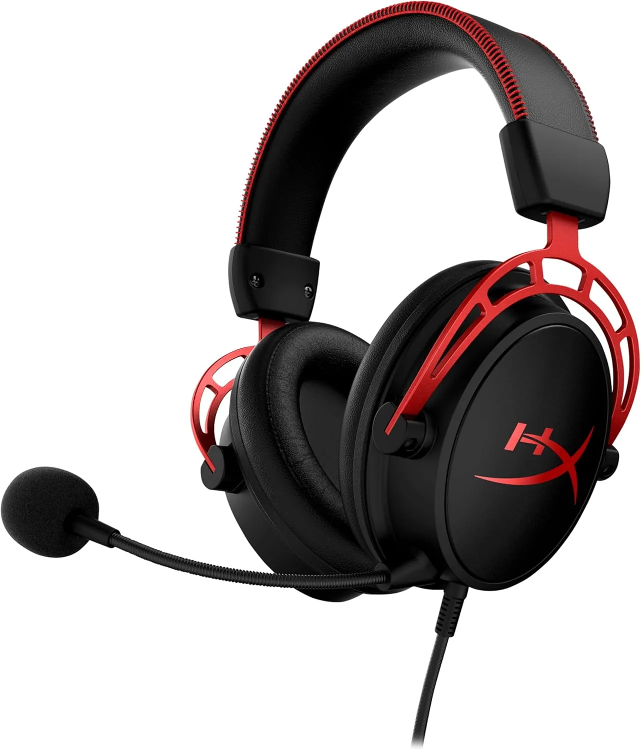 HyperX Cloud Alpha Gaming Headset, Over-Ear, 50 mm Dual-Chamber-Treiber, Memory Foam, Aluminiumrahmen, abnehmbares Nois…