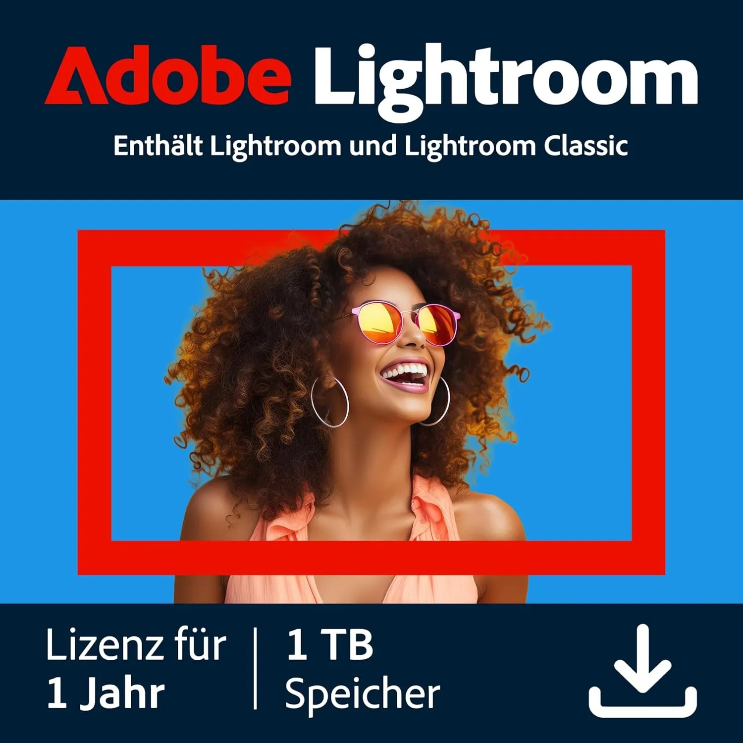 Adobe Lightroom inkl. Lightroom Classic 1 TB |KI-gestützter Foto-Editor |1 Jahr | PC/Mac | Digital Download