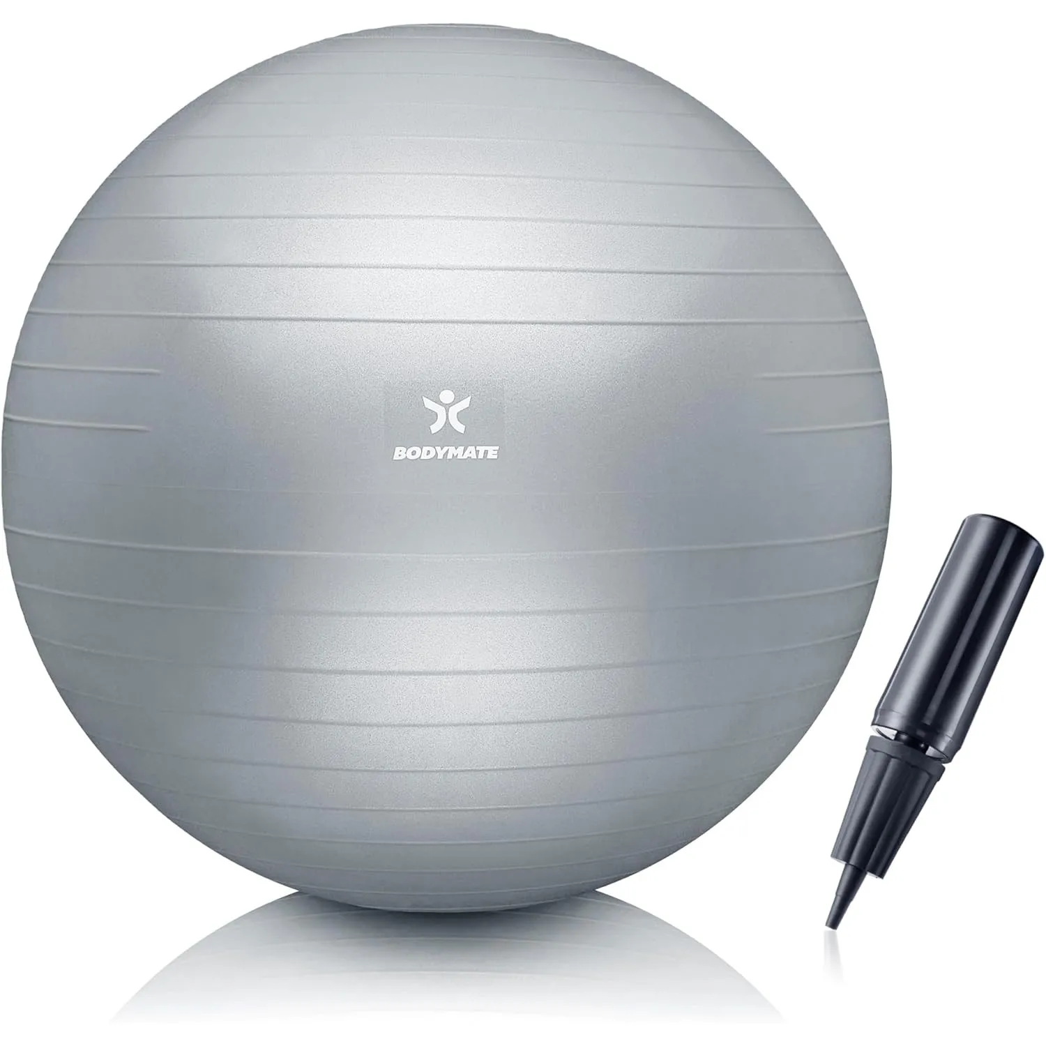 BODYMATE Gymnastikball Sitzball Trainingsball mit GRATIS E-Book inkl. Luft-Pumpe, Ball für Fitness, Yoga, Gymnastik, Co…