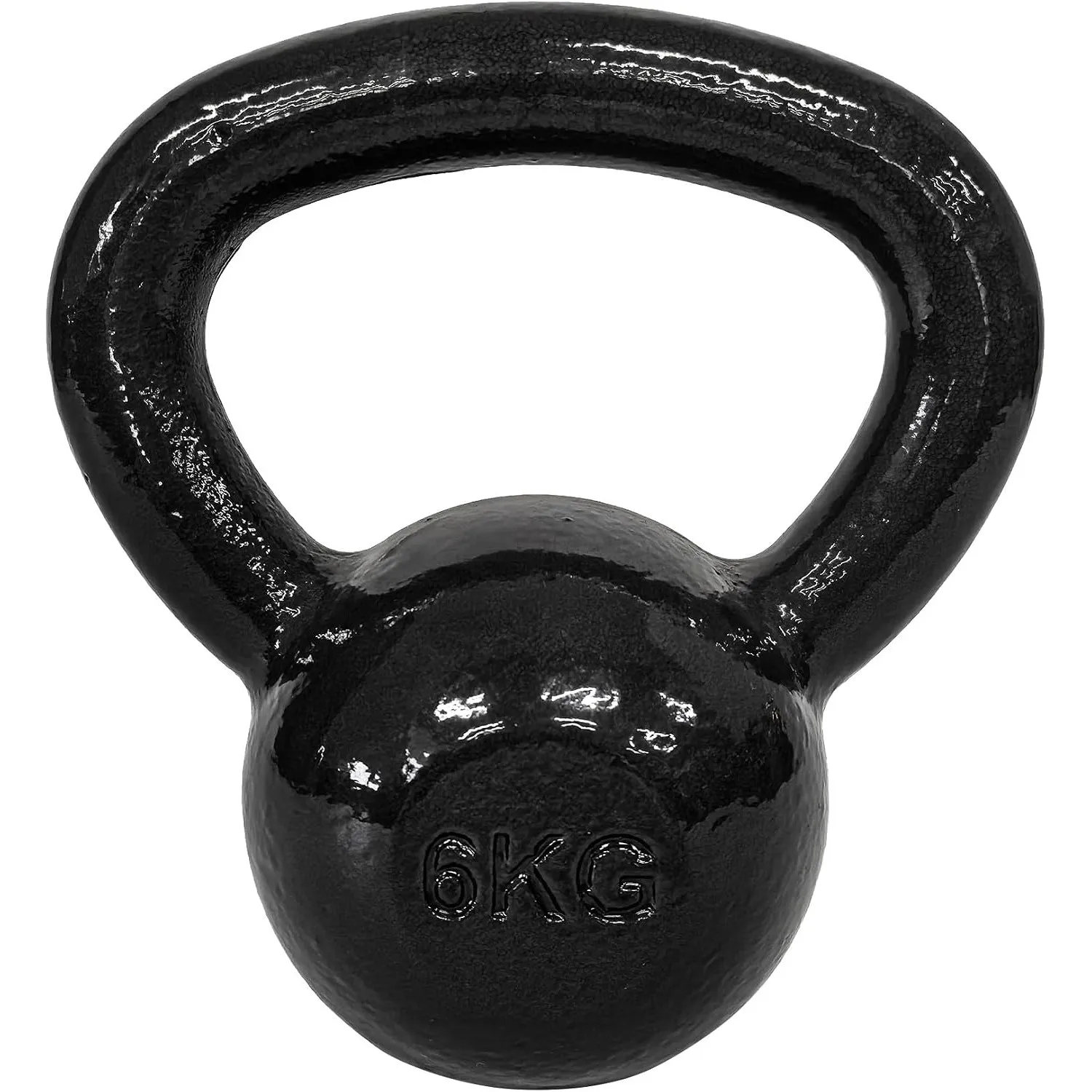 Amazon Basics Kettlebell - Gusseisen Widerstandstraining Gewicht mit Texturiertem Breitem Griff - Lackierte Oberfläche …