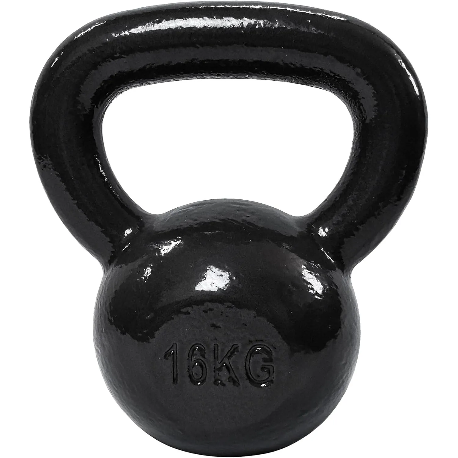 Amazon Basics Kettlebell - Gusseisen Widerstandstraining Gewicht mit Texturiertem Breitem Griff - Lackierte Oberfläche …