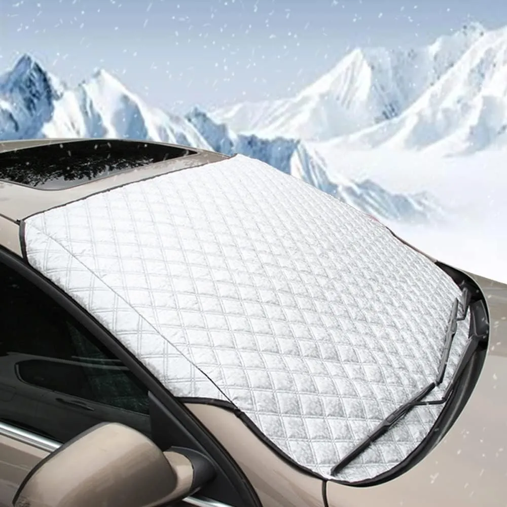 BEEWAY Auto Frontscheibenabdeckung, Ultra-Dick und Ganzjährig Scheibenabdeckung Auto Windschutzscheiben Abdeckung Sonne…