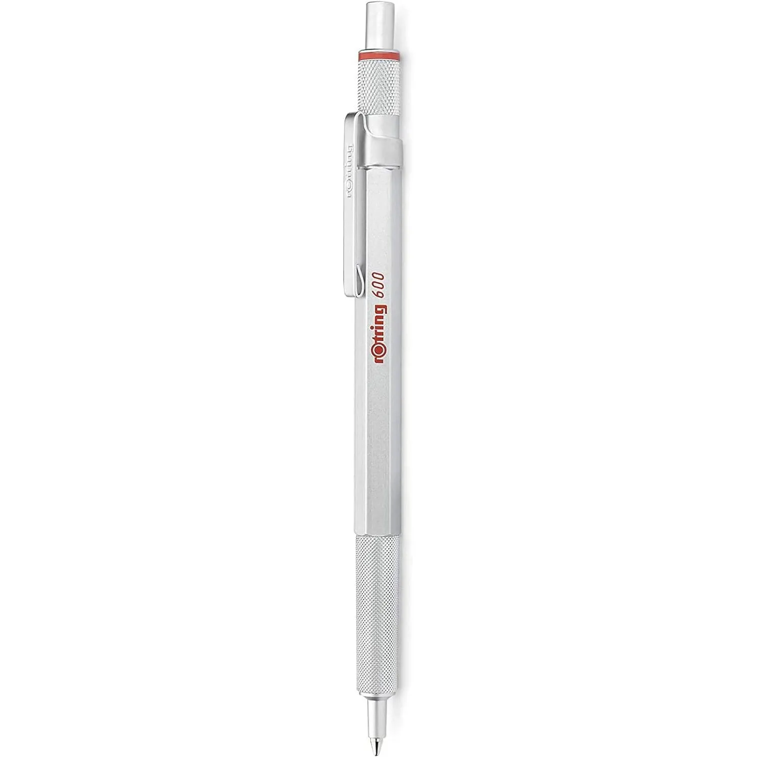 rOtring 600 Kugelschreiber | mittlere Spitze | Schwarze Tinte | silberfarbener Schaft | nachfüllbar