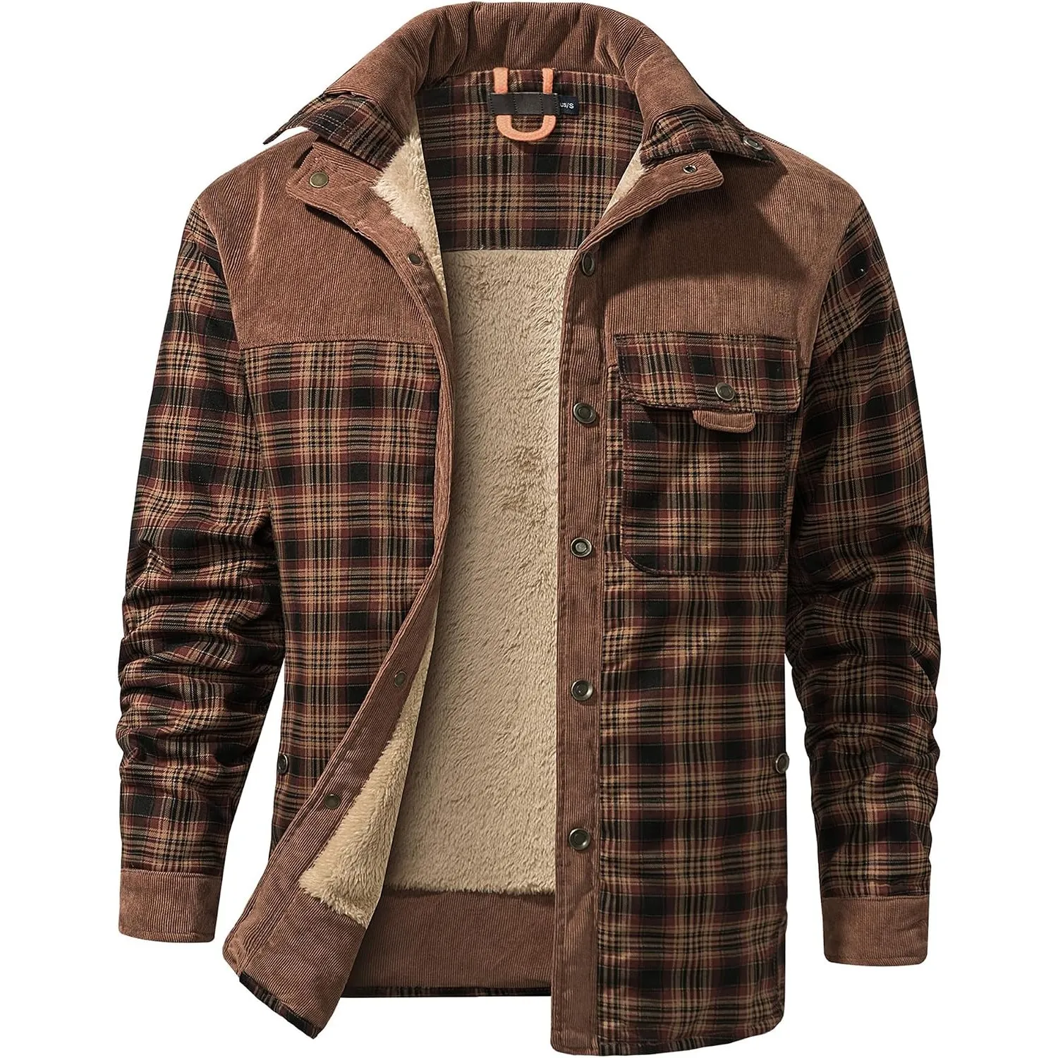 Mr.Stream Herren Thermohemd Flanellhemd Winterjacke Fleecefutter schützendem Innenfutter Holzfällerhemd Arbeitshemd