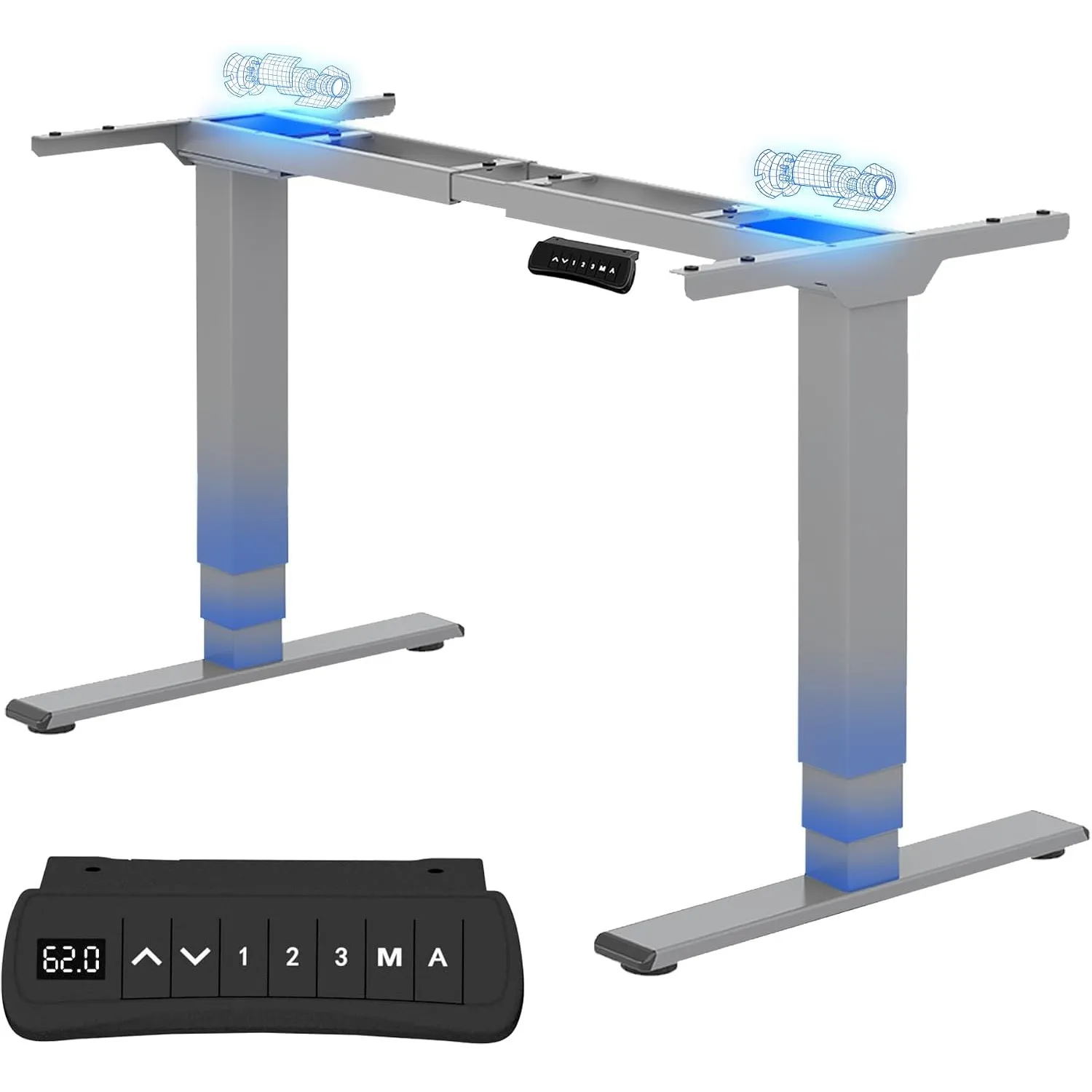 FLEXISPOT Höhenverstellbarer Schreibtisch Tischgestell,Doppelmotor&3-stufig