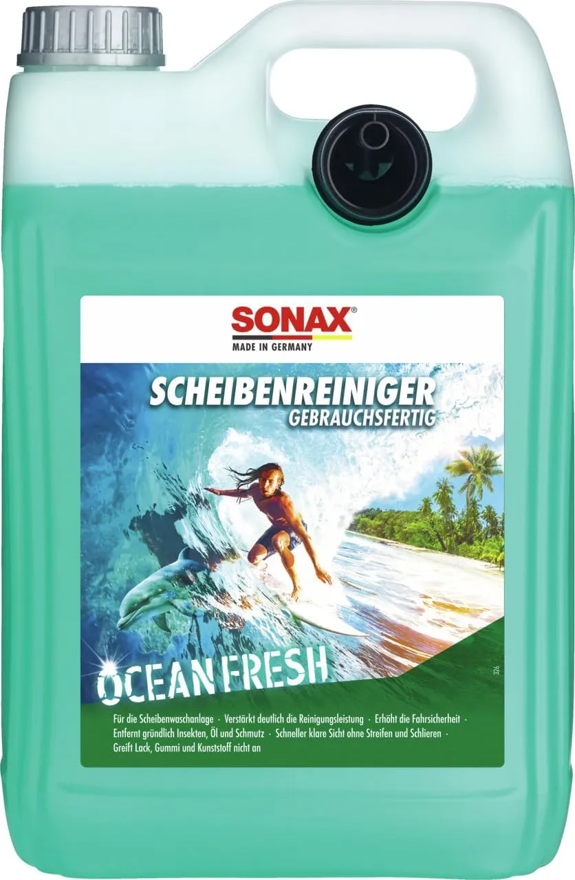 SONAX ScheibenReiniger gebrauchsfertig Ocean-Fresh (5 Liter) gebrauchsfertiger Reiniger für die Scheiben- und Scheinwer…