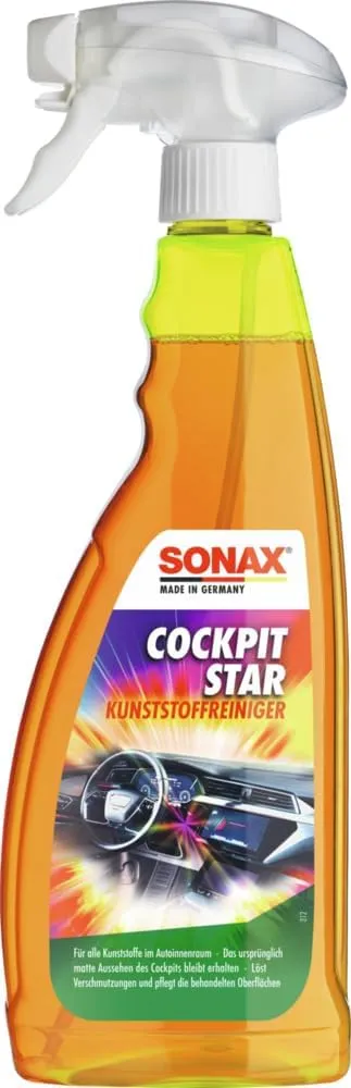SONAX CockpitStar (750 ml) Cockpitreiniger reinigt und pflegt alle Kunststoffteile im Auto, antistatisch und staubabwei…