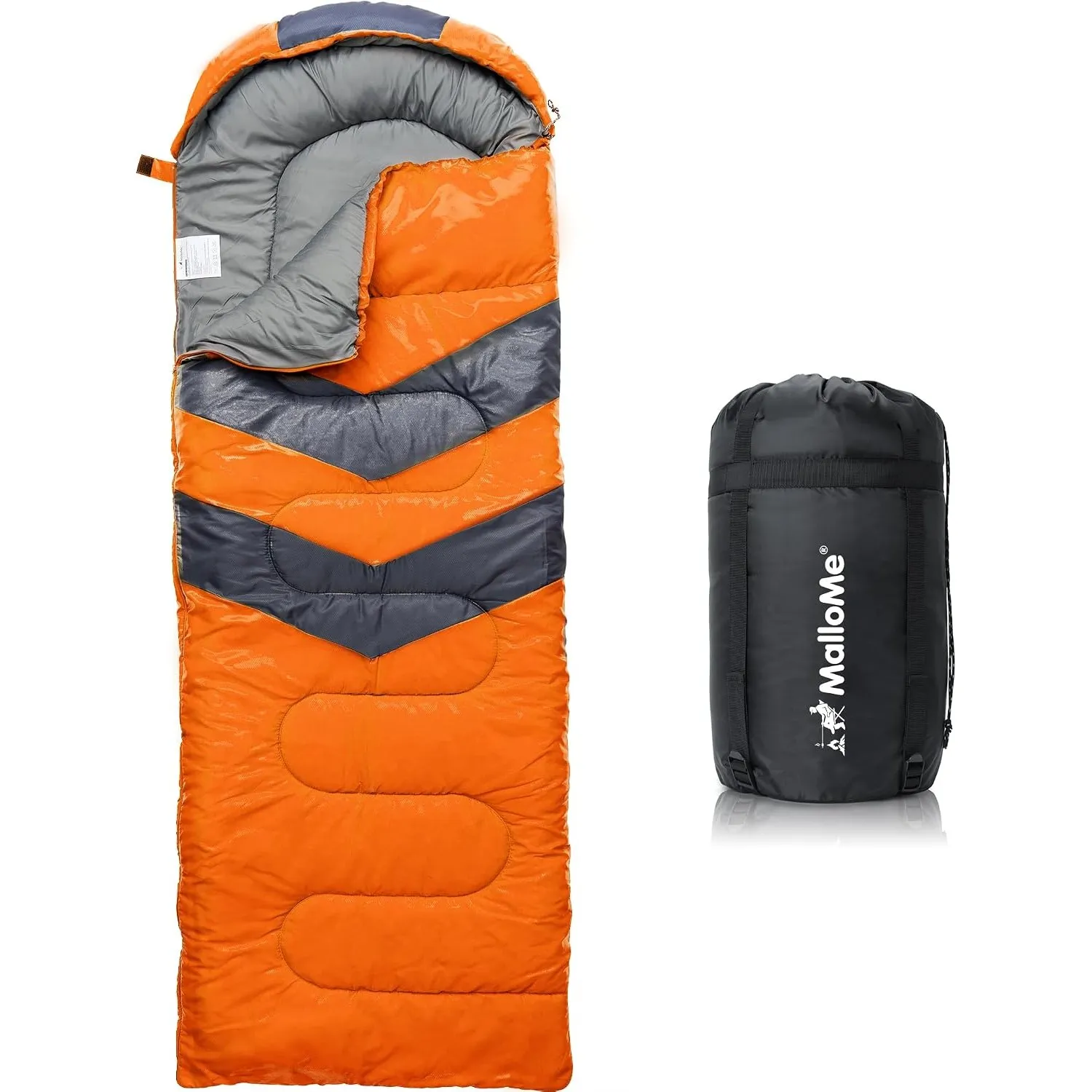MalloMe Schlafsack für Erwachsene und Kinder, Winter, Sommer, Frühling, Herbst – Daunen für 1 Person – wasserdicht, Sch…