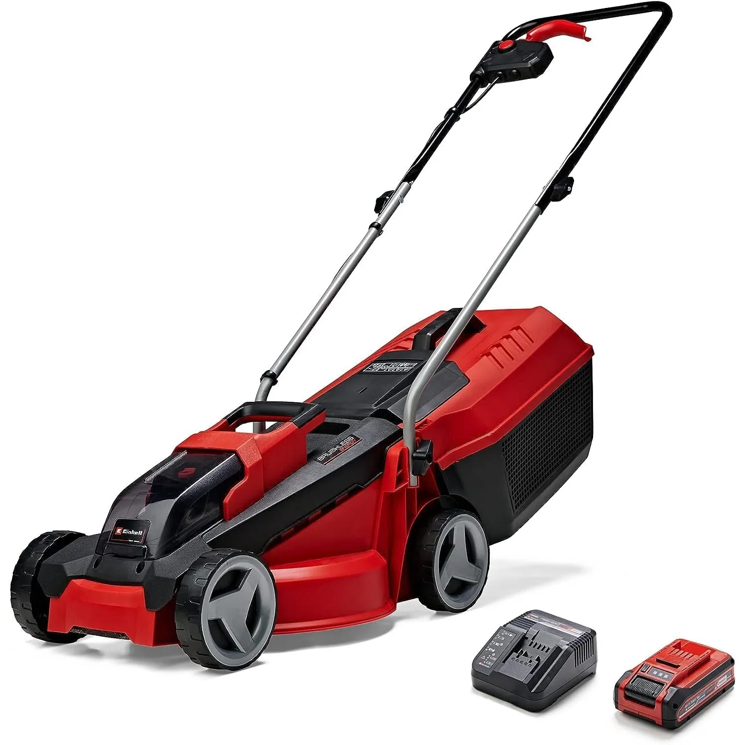 Einhell City Akku-Rasenmäher GE-cm 18/30 Li Kit | PXC | 18 V | 30 cm Schnittbreite | bis 150 m² | Brushless | 25-L-Fang…