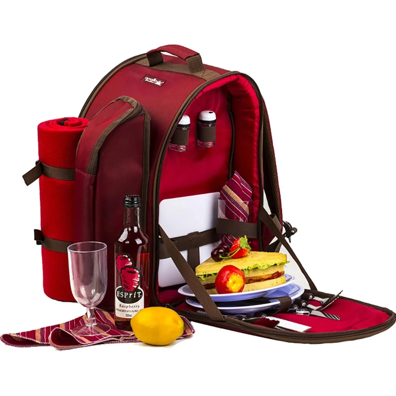 apollo walker Picknickrucksack 2 Personen Picknick Set (Set & Decke) Thermotasche Kühltaschen für Camping, Strand, Wand…