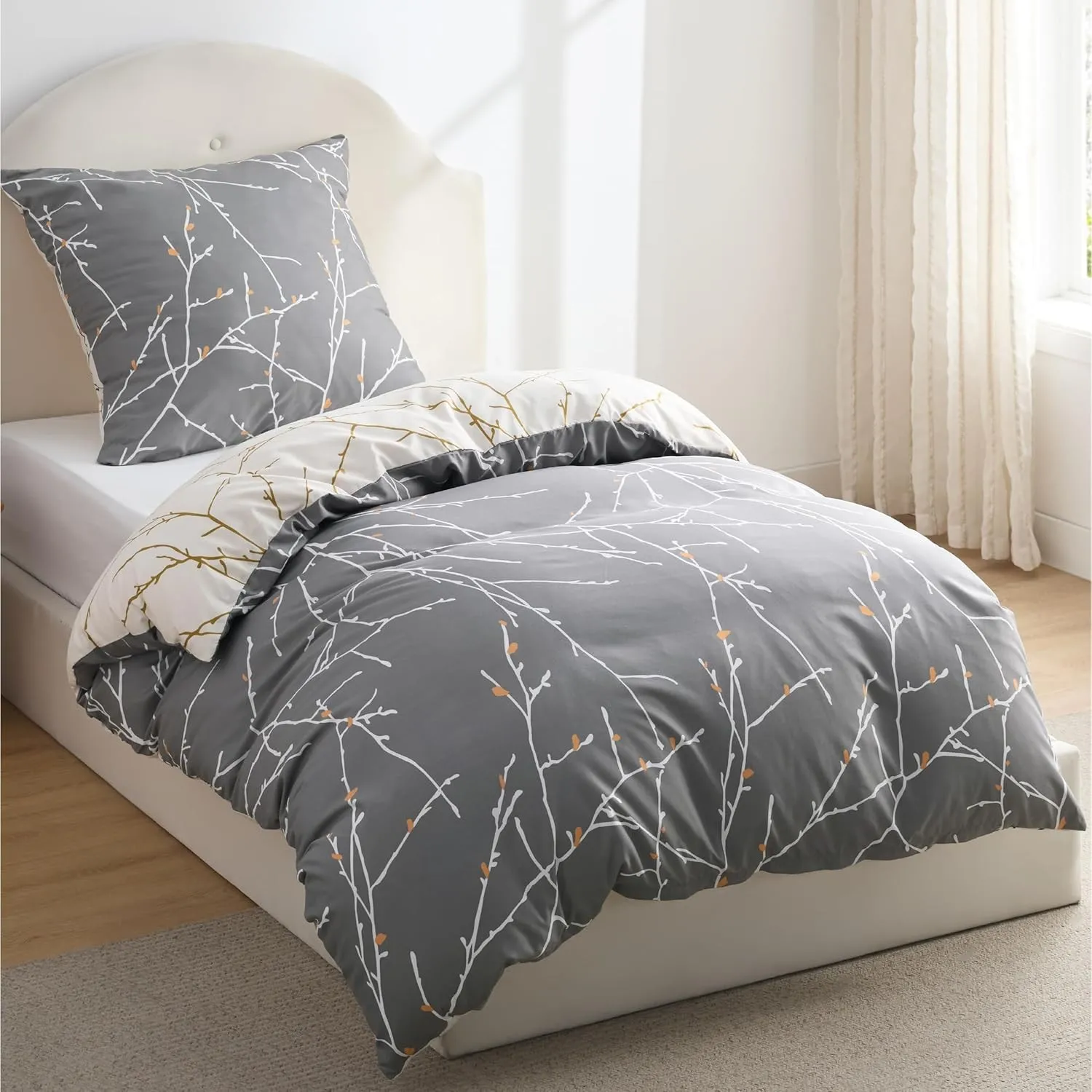 BEDSURE Bettwäsche 135x200 2teilig Bettbezug - Bettwäsche-Sets 135 x 200 cm mit Kissenbezug 80x80 cm, ÖKO-TEX Wendebett…