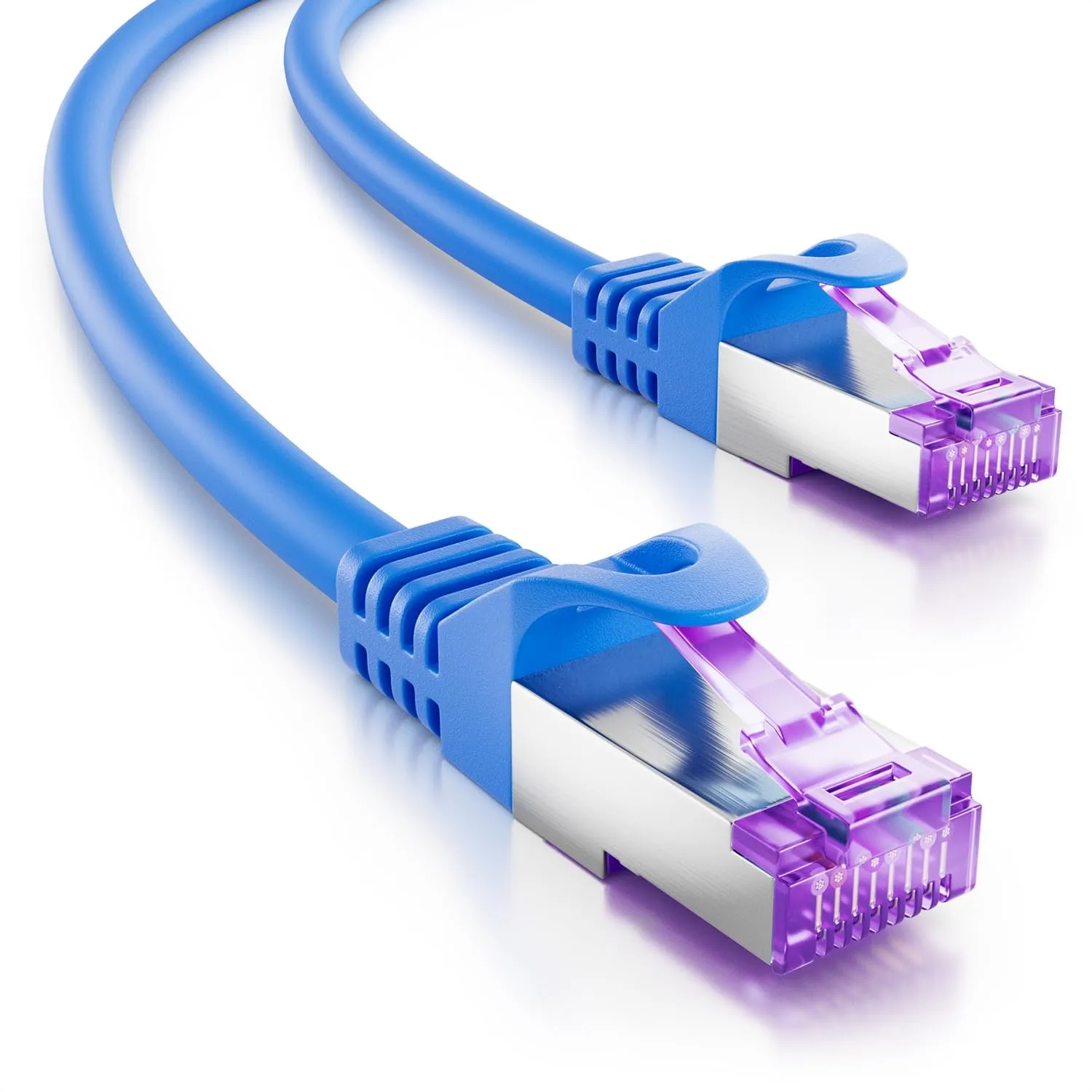 deleyCON 30m CAT7 Netzwerkkabel RJ45 10 Gigabit SFTP PiMF - Blau