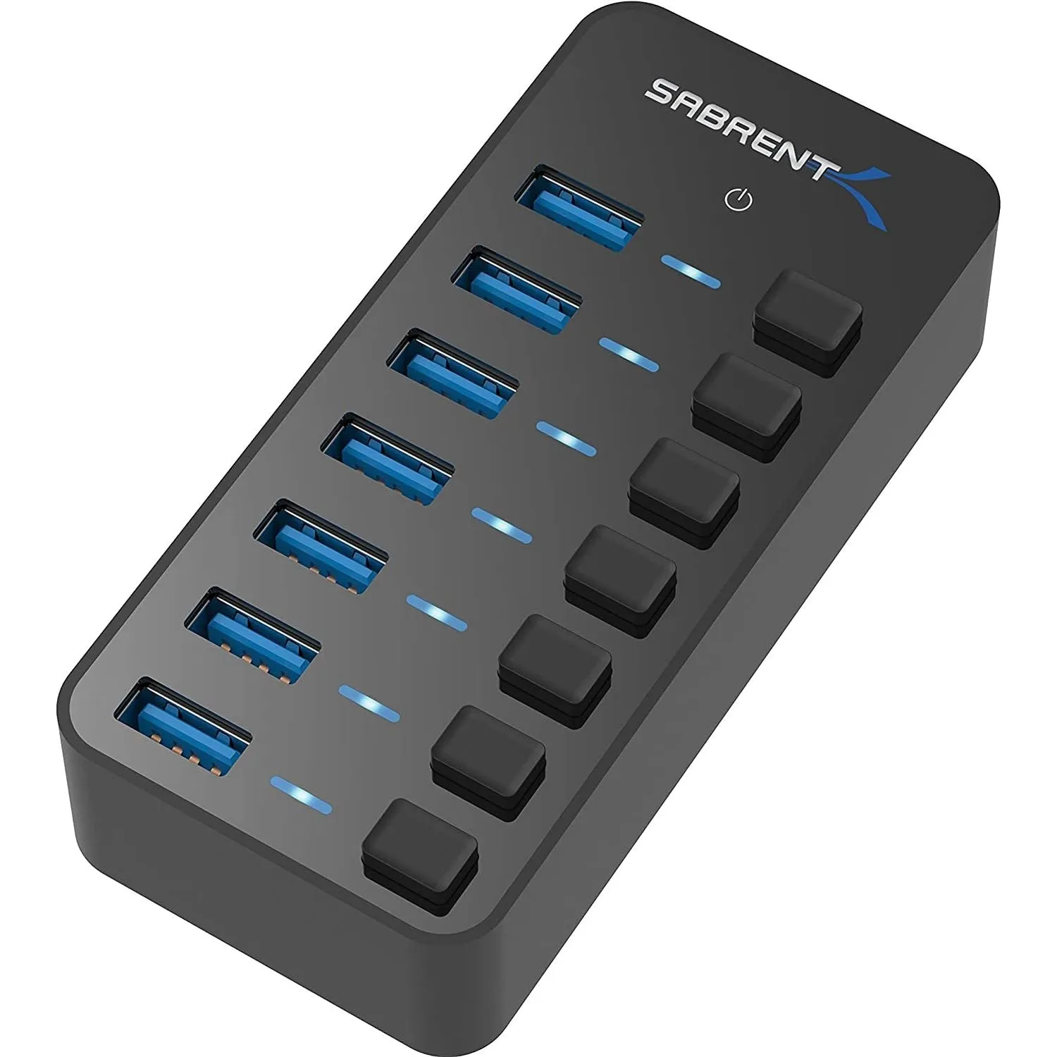 SABRENT USB Hub aktiv 3.2x1, mit netzteil 36W 7port, USB Adapter mehrfach Verlängerung, USB Verteiler, Powered USB hub,…