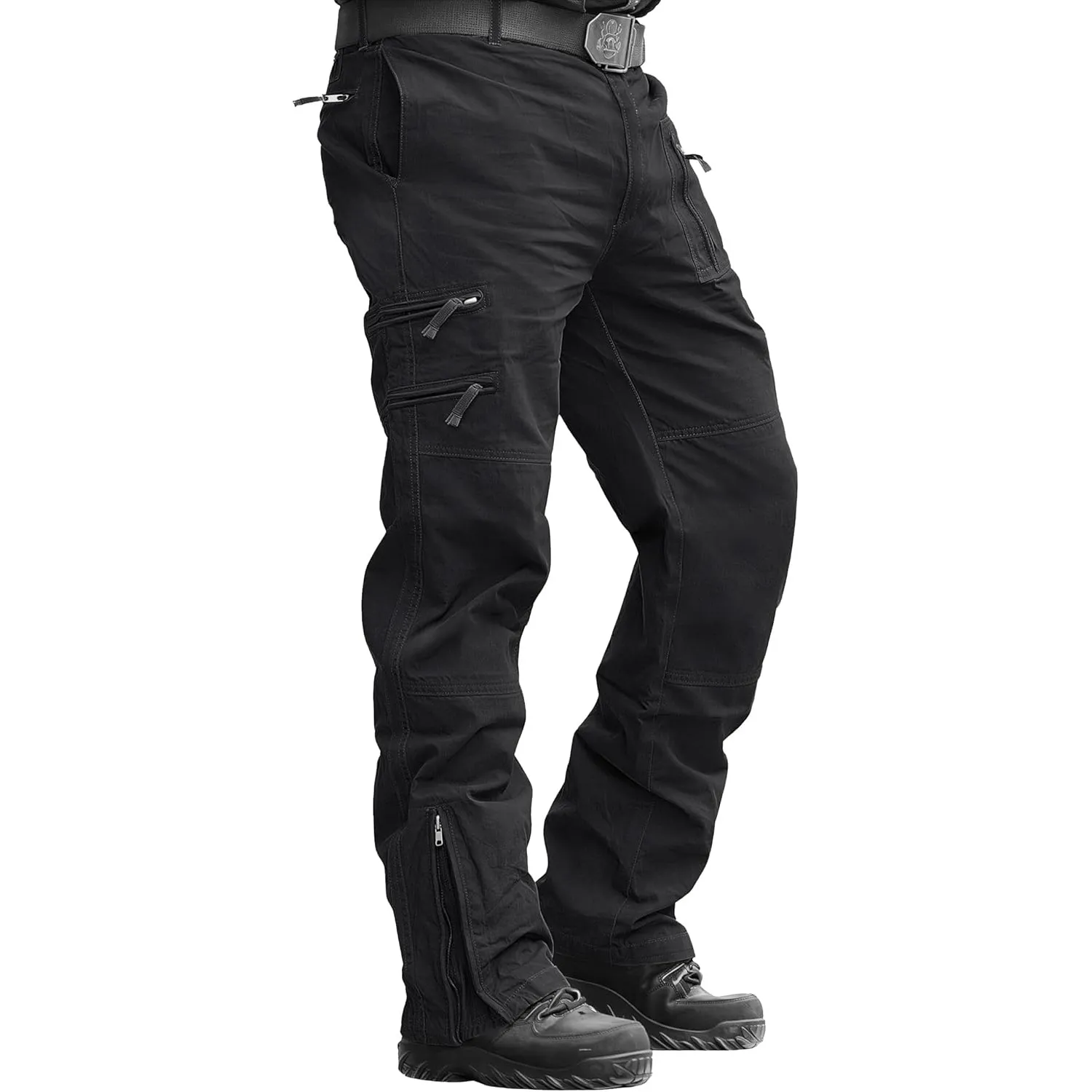 MAGCOMSEN Cargohose Herren Baumwolle Outdoor Hosen für Herren Multi Taschen