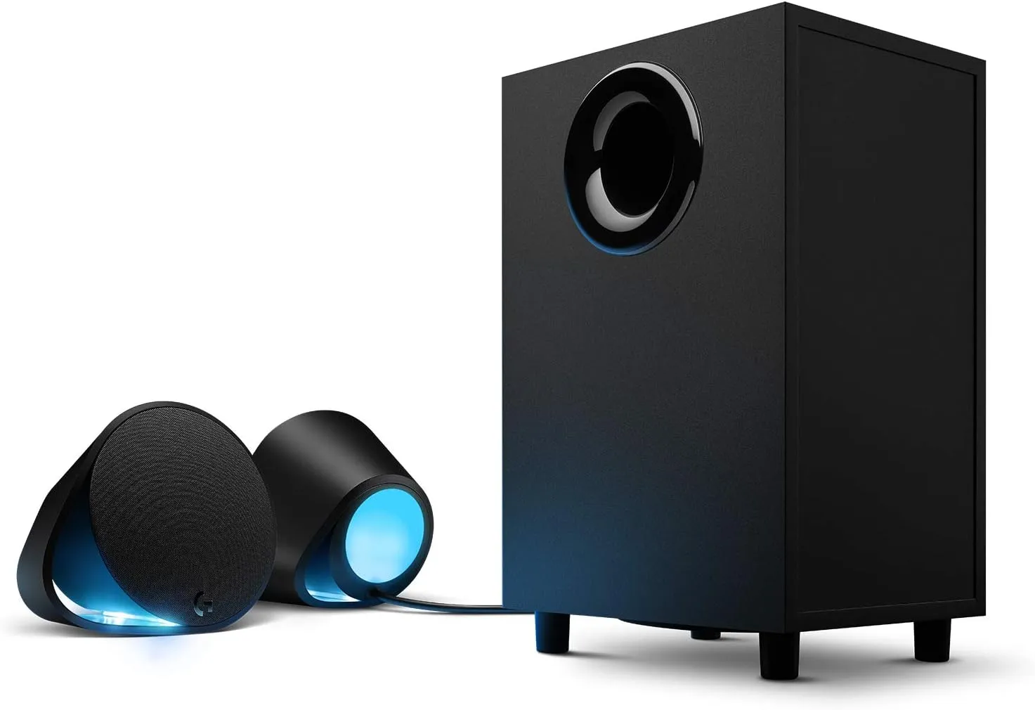 Logitech G560 PC Gaming Lautsprecher mit DTS:X Ultra Surround Sound, Spielbasierter LIGHTSYNC RGB-Beleuchtung, Zwei Sat…