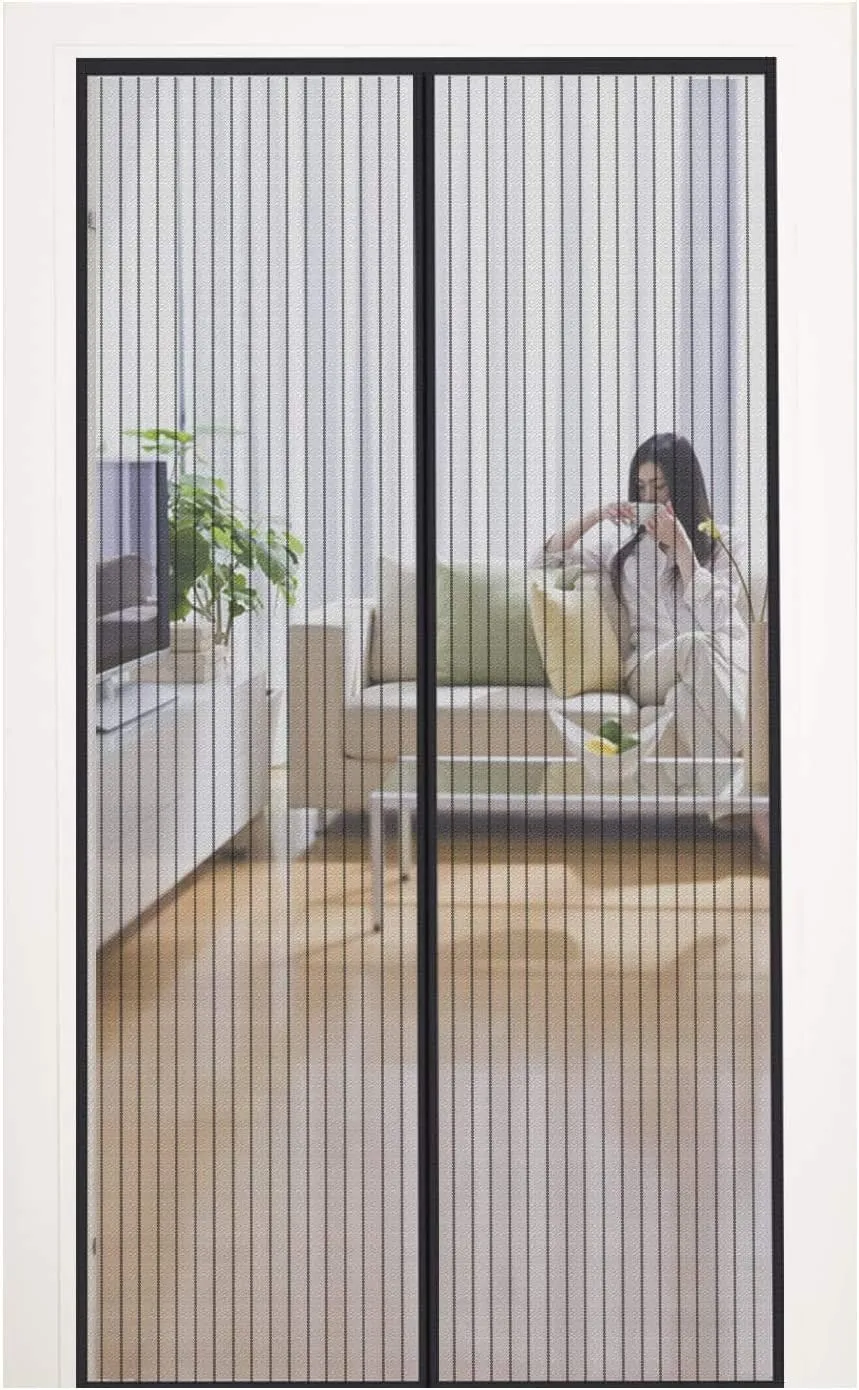 Mycarbon Fly Screen Door Magnetic Insect Protection, Balcony Door Fly Curtain 80 x 200 cm, 10x Stronger Than Normal Adh…