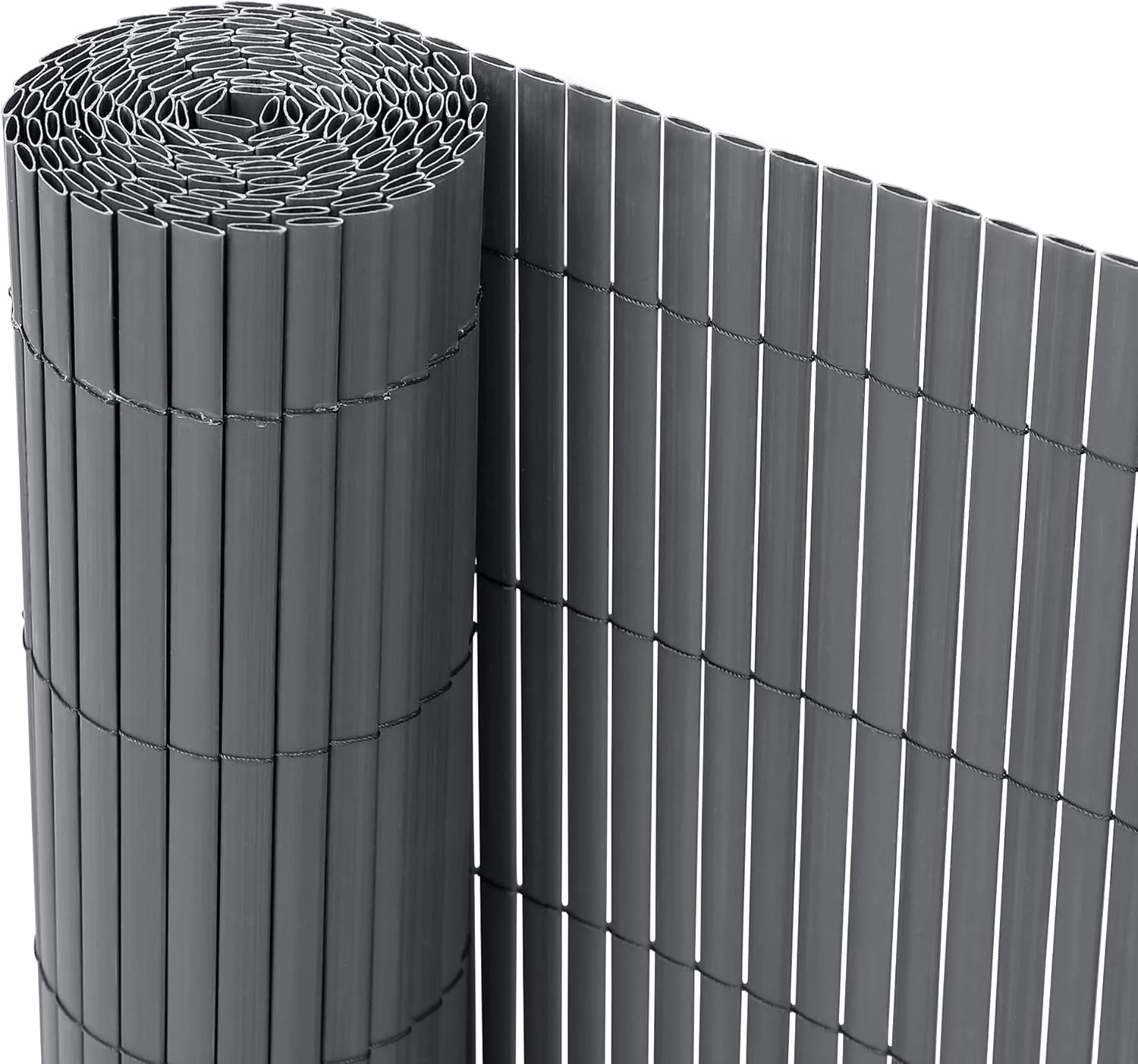 Ribelli® PVC Sichtschutzmatte Sichtschutzzaun Sichtschutz Zaun Balkon Windschutz (160 x 1000 cm, Anthrazit)