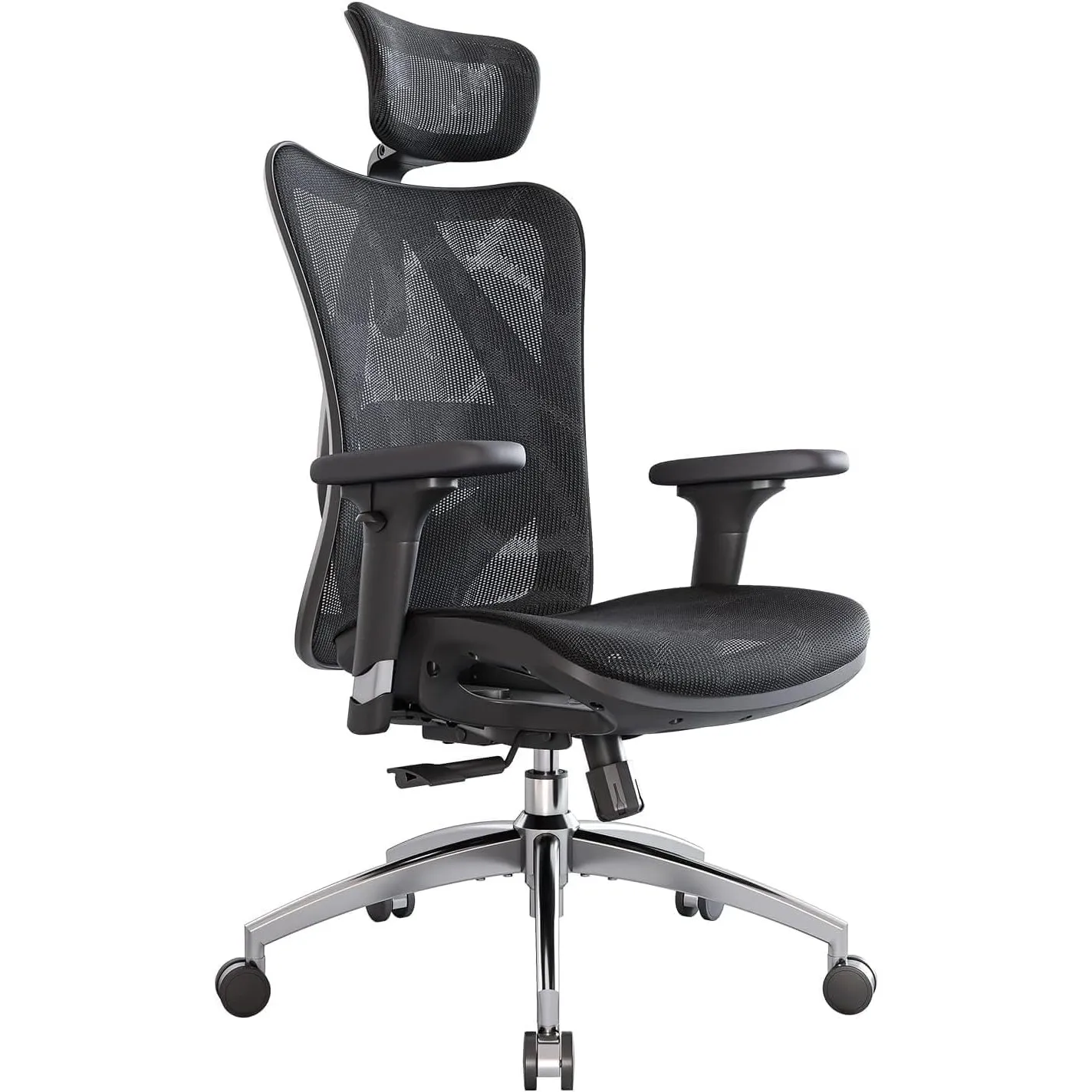 SIHOO M57 Ergonomischer Bürostuhl, Chefsessel mit 3D verstellbare Armlehne und Lendenwirbelstütze, Hautfreundliche Netz…