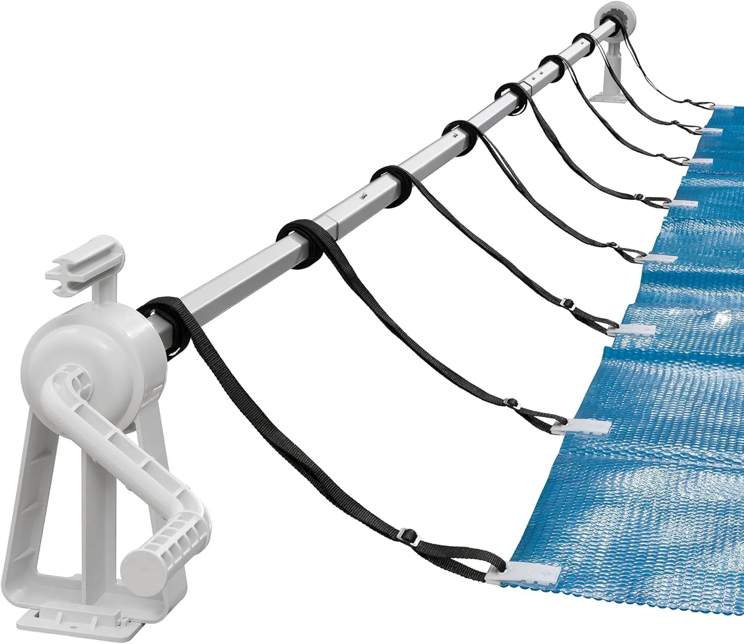 Arebos Reel System for Solar and Pool Tarpaulins, Length of 1.05 - 6.15 m, Weather Resistant Material, for Fixed Mounti…