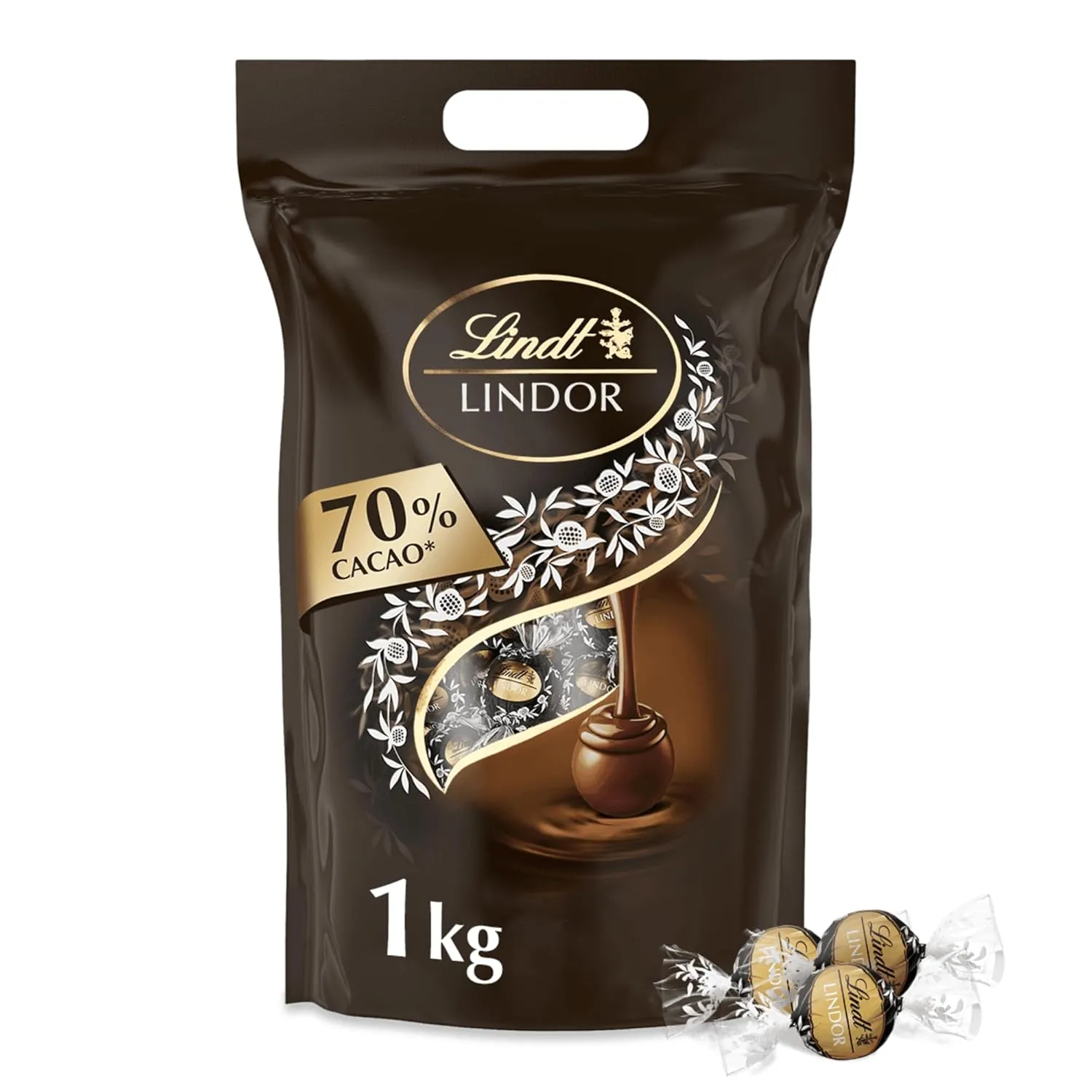 Lindt LINDOR Chocolate Balls Extra Dark | Approx. 80 Balls Dark Chocolate Fine Tart | Dark Chocolate with 70% Cocoa | B…