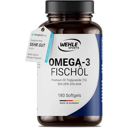 Omega 3 hochdosiert – Fischöl Kapseln – 2000 mg pro Tag
