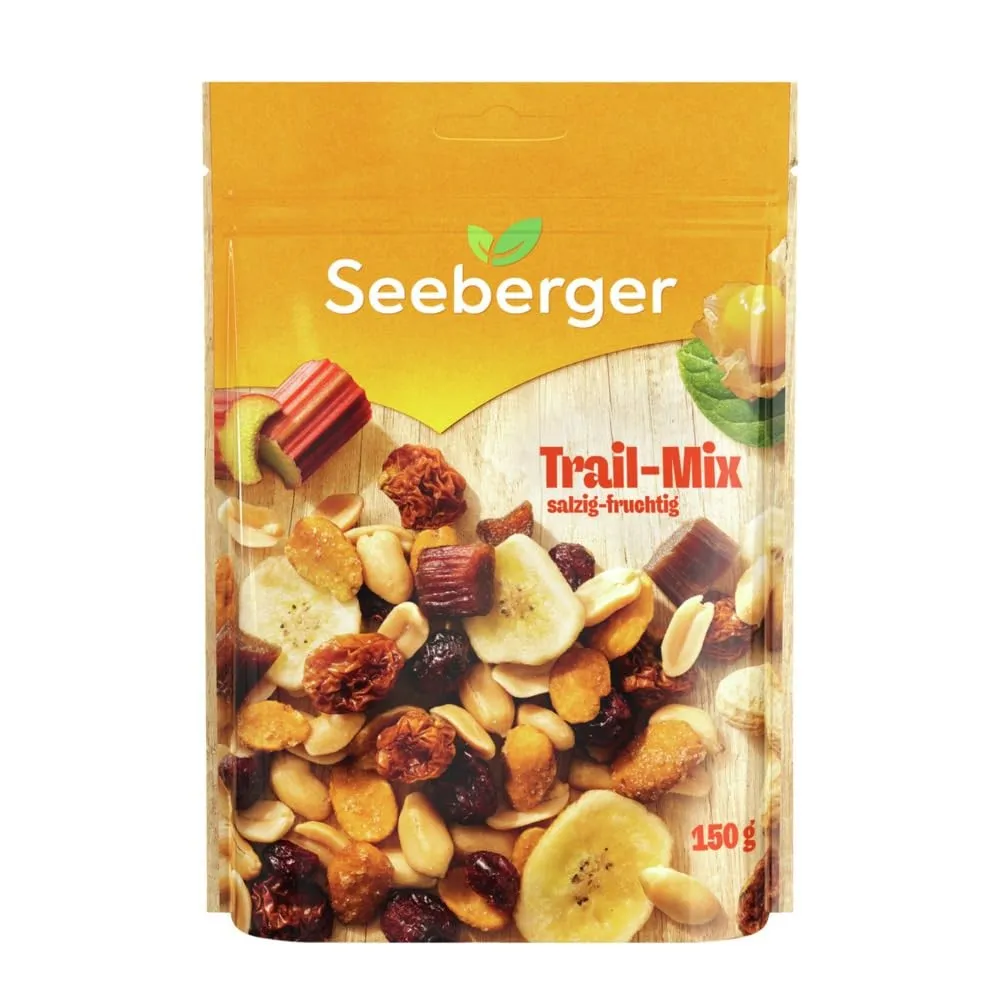 Seeberger Trail-Mix, Nuss-Frucht-Mischung, salzig-fruchtig (12 x 150 g)