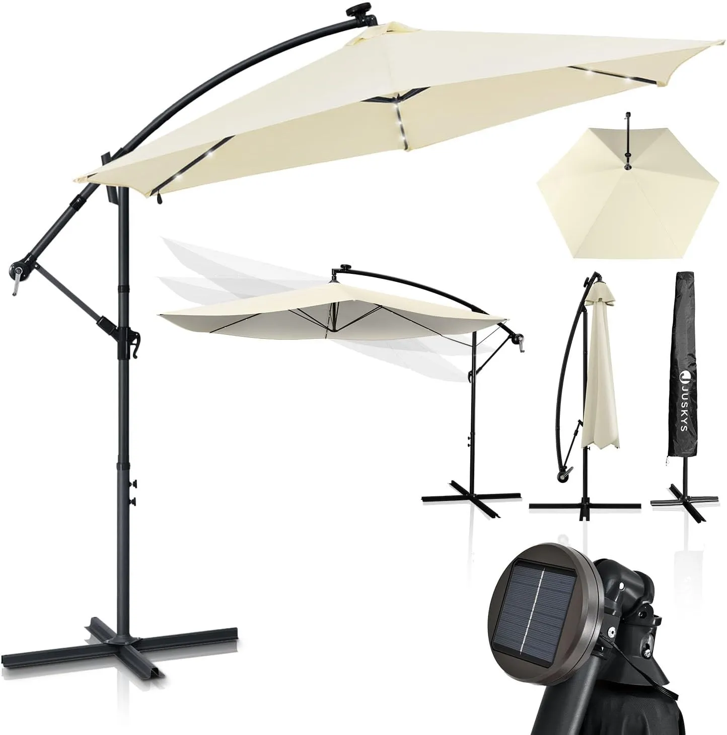 ArtLife Brazil Sunshade with and without LED Lighting in 2 Sizes and Colours